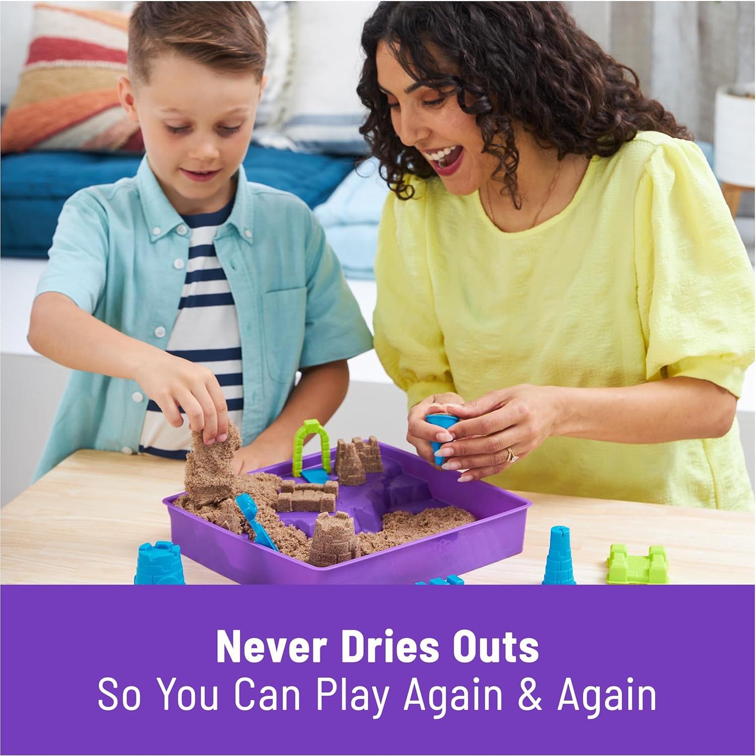 Kinetic Sand Castillo Playa Deluxe 1.13kg con Moldes y Herramientas