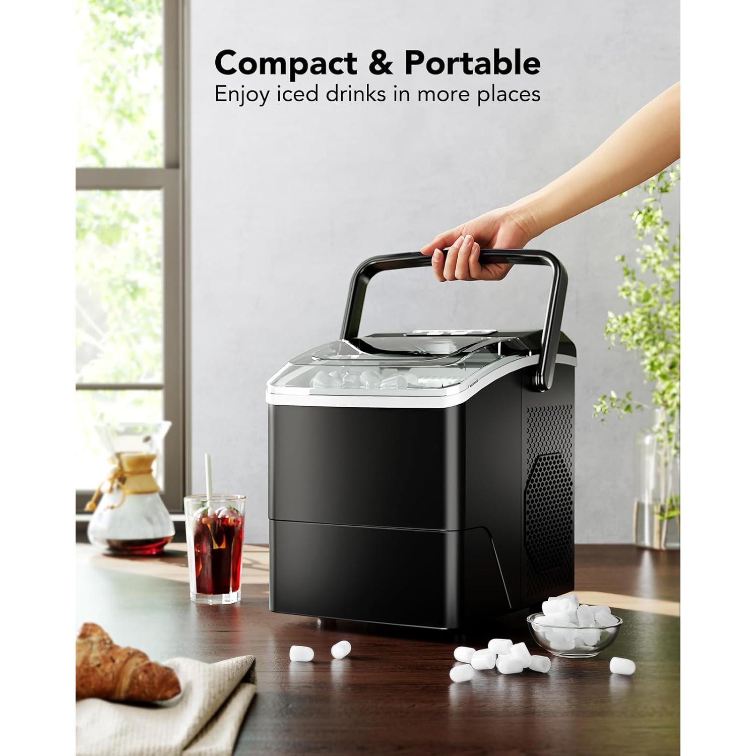 Máquina de Hielo Bebisuny 9 Cubos en 6 Minutos Portátil