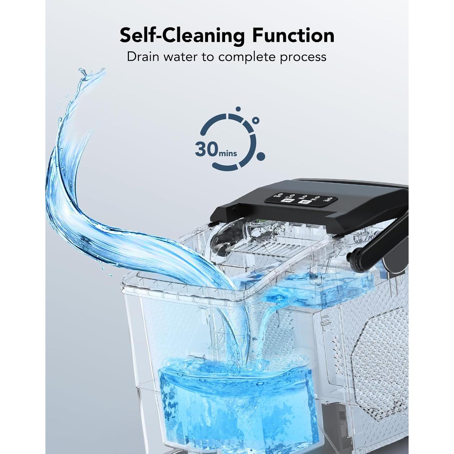 Máquina de Hielo Bebisuny 9 Cubos en 6 Minutos Portátil