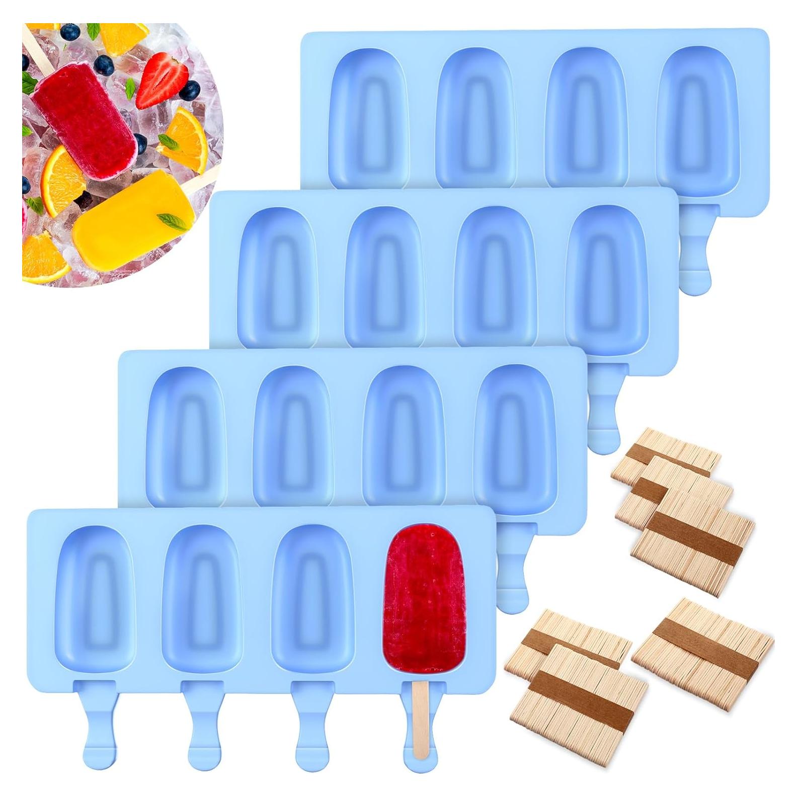 Molde de Helado de Silicona Outus 4 Piezas Azul