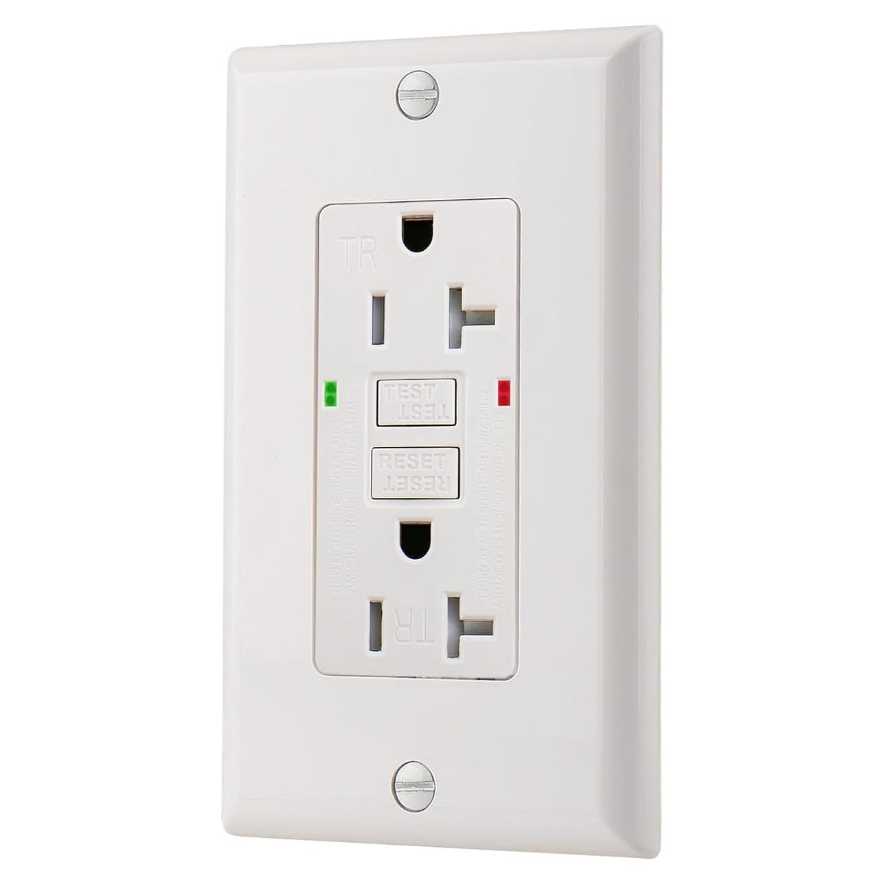 Enchufe GFCI 20A WENGART con Autocomprobación y LED