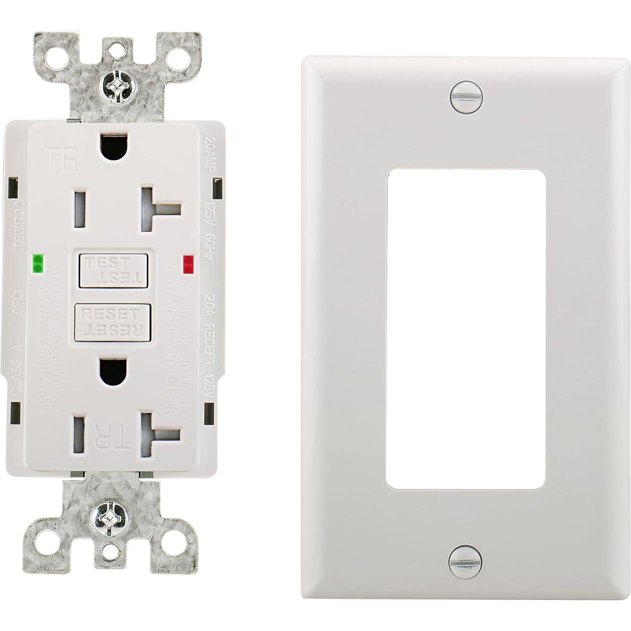 Enchufe GFCI 20A WENGART con Autocomprobación y LED