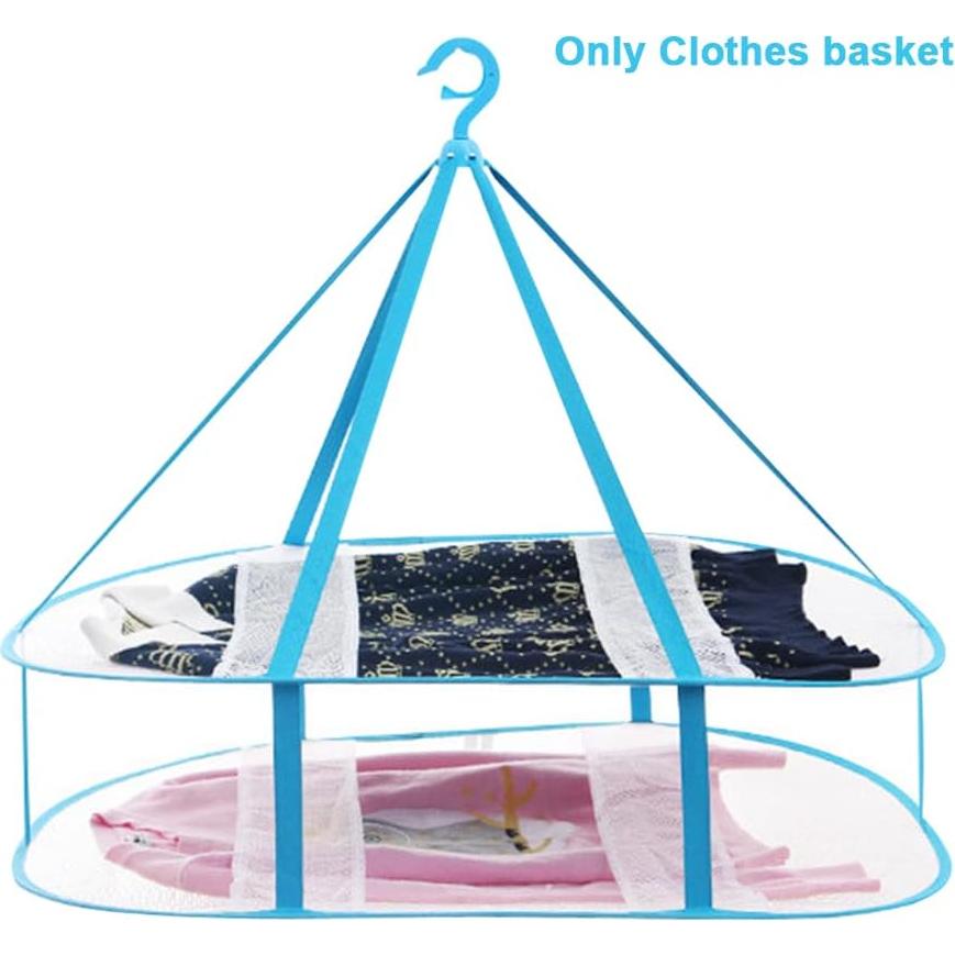 Estante de Secado de Ropa Plegable BWWNBY 2 Niveles 77.5x61cm