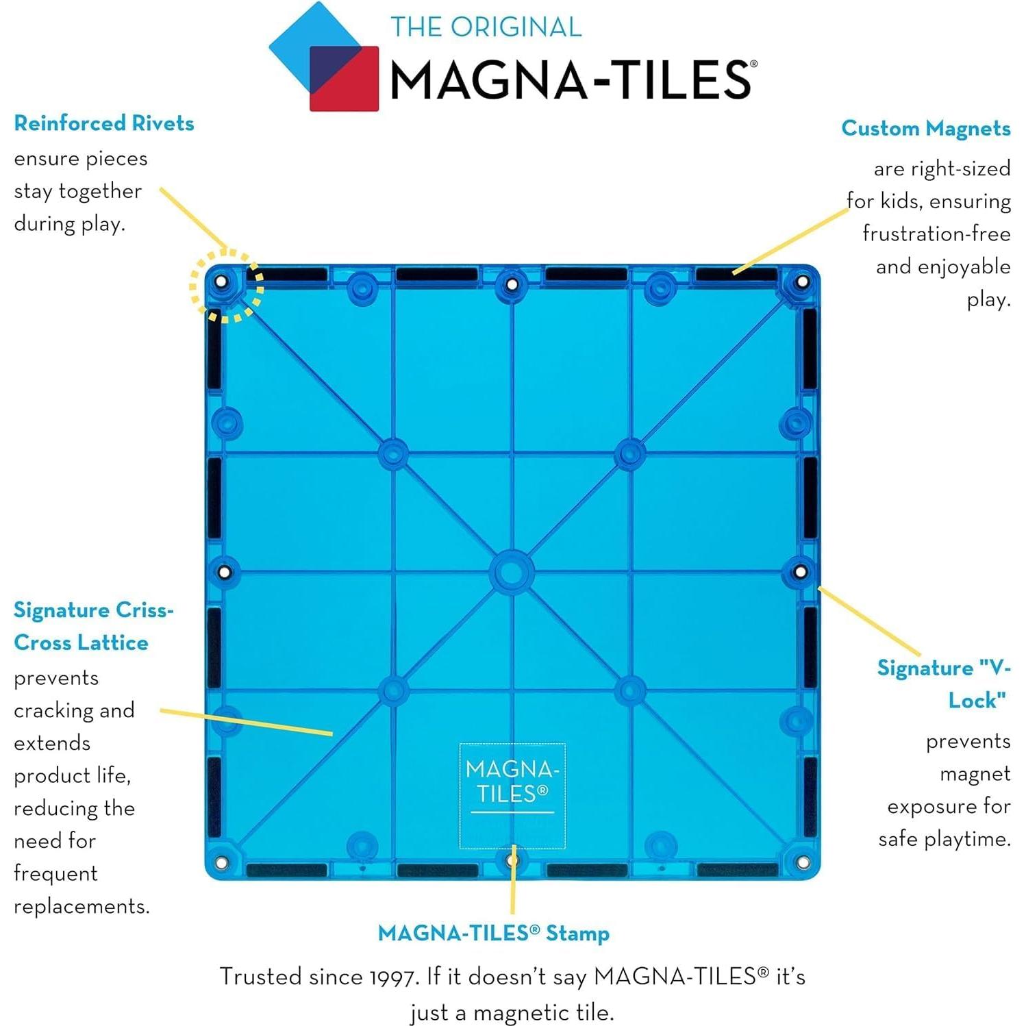 Set Clásico de Construcción Magnética MAGNA-TILES 100 Piezas