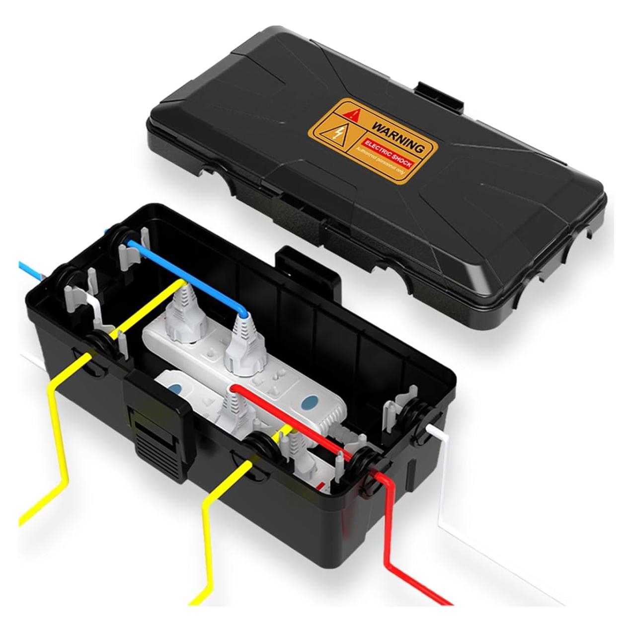 Caja Eléctrica Exterior Impermeable FZDSY Mediana Negra IP54