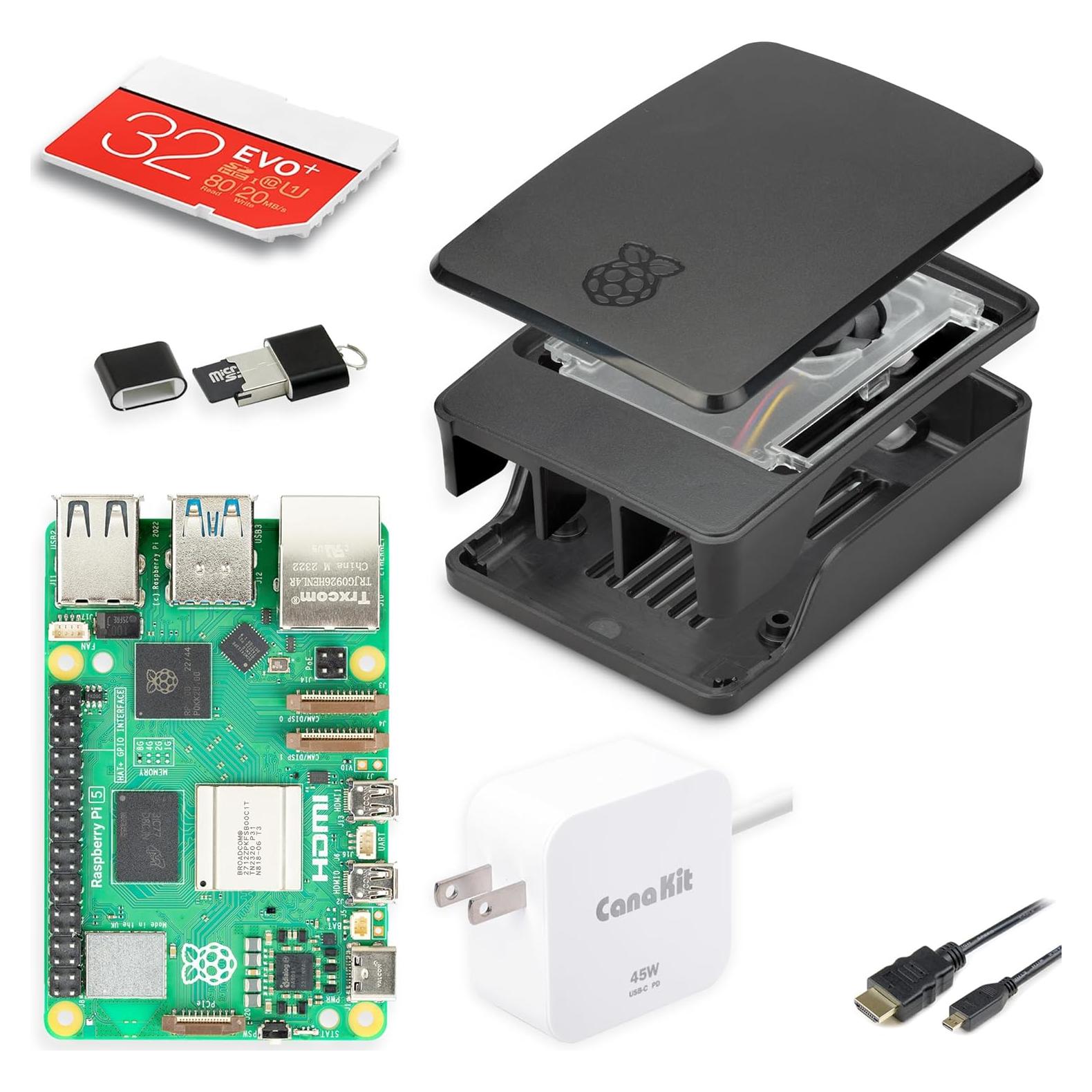 Kit de Inicio Esencial CanaKit Raspberry Pi 5 4GB RAM