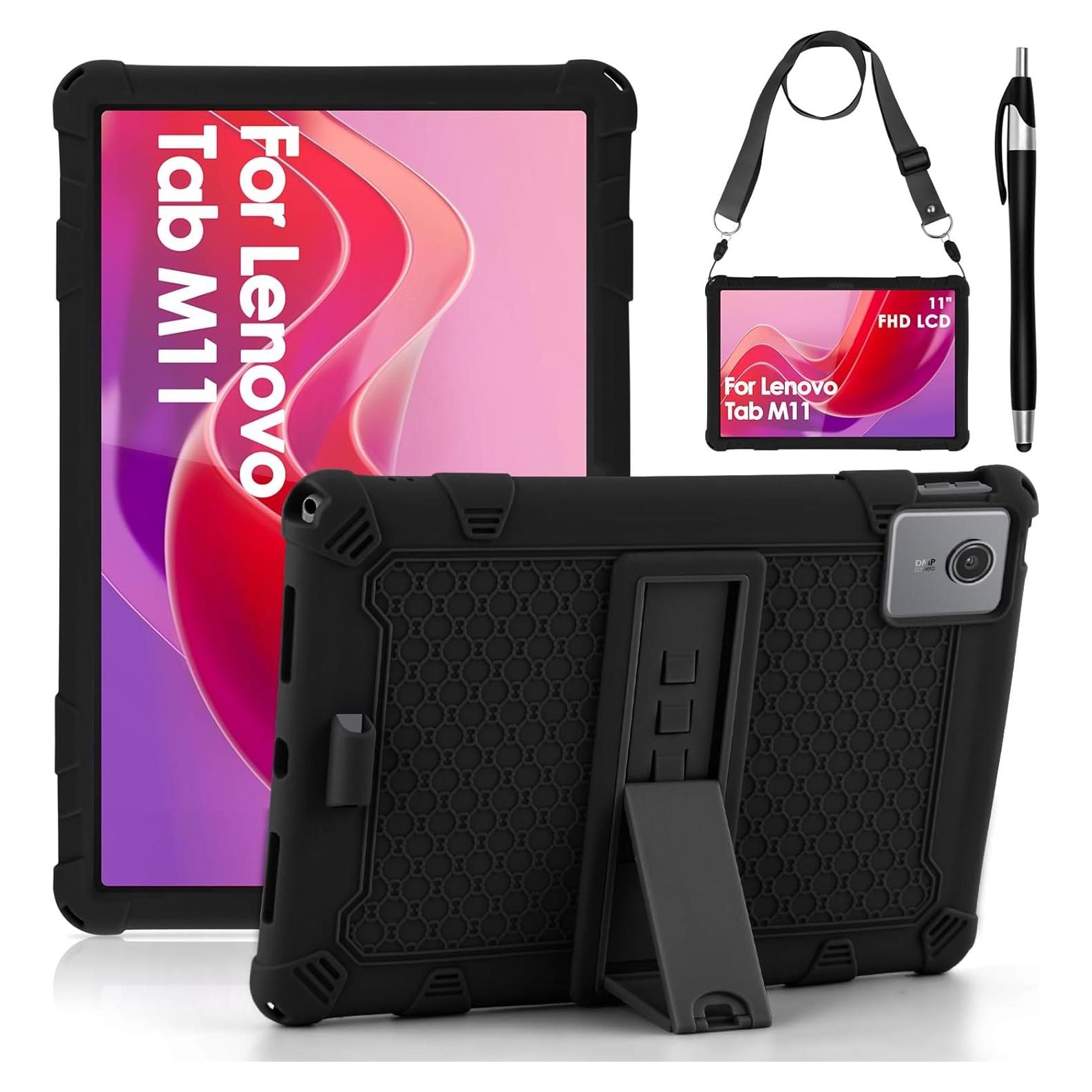Funda de Silicona DETUOSI para Lenovo Tab M11 11" Negra