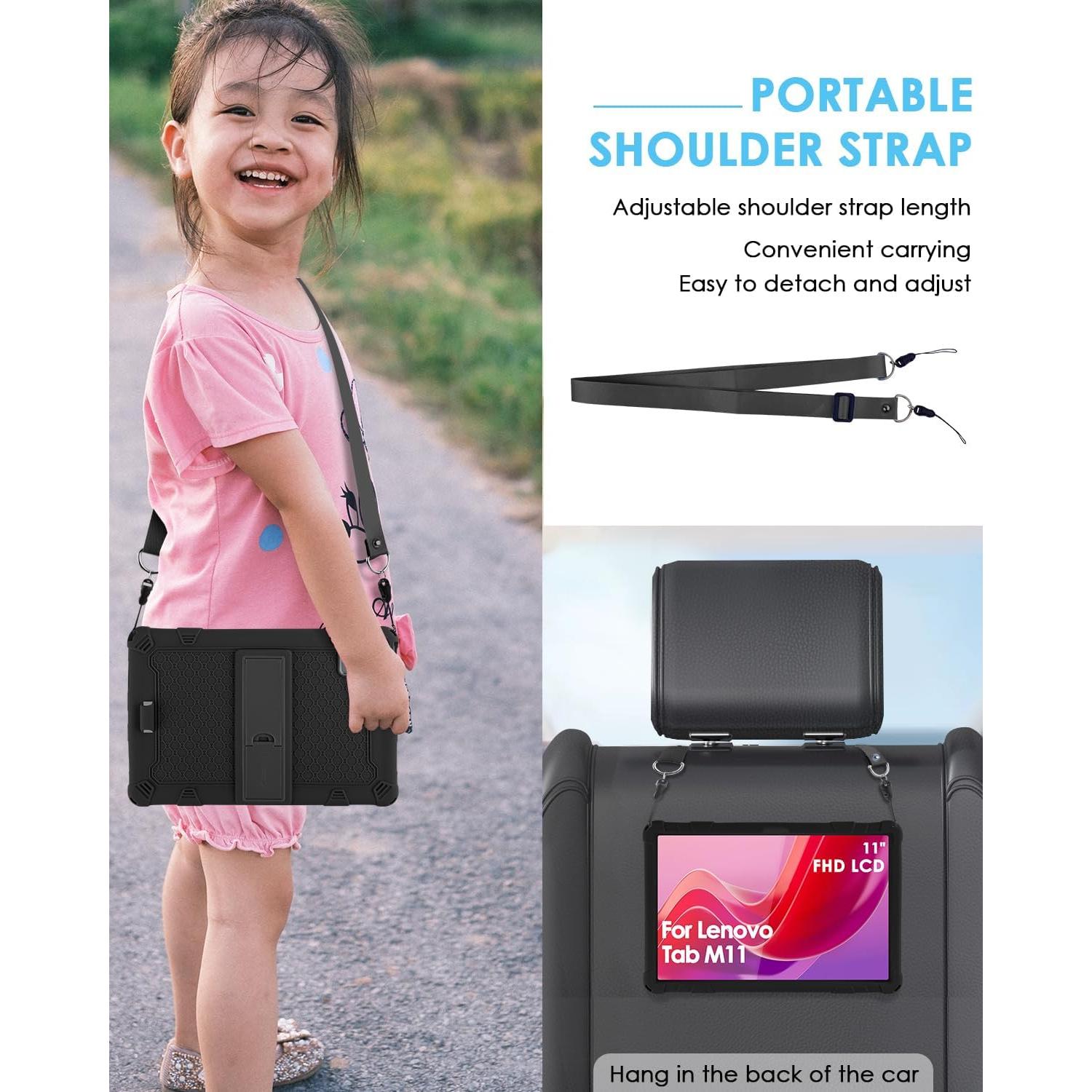 Funda de Silicona DETUOSI para Lenovo Tab M11 11" Negra