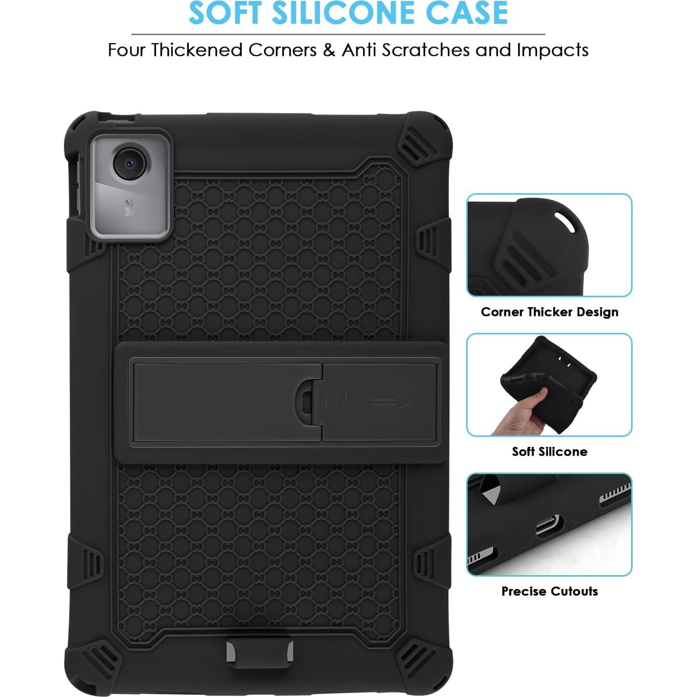 Funda de Silicona DETUOSI para Lenovo Tab M11 11" Negra