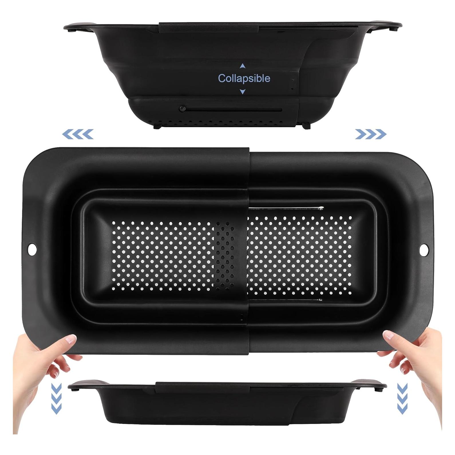 Colador Plegable Rottogoon 11.34 kg Ajustable Negro 38-48 cm