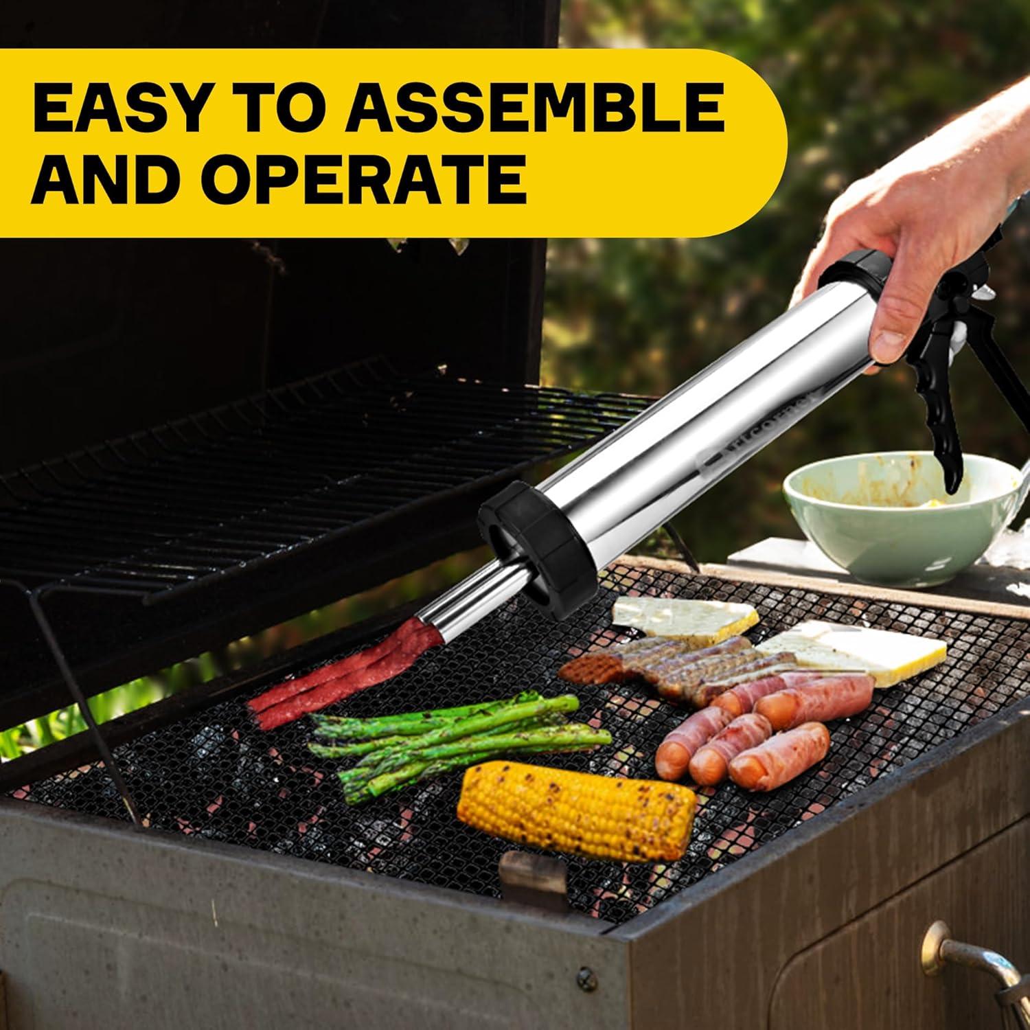 Pistola de Jerky Artcorner 0.91KG Acero Inoxidable con Accesorios