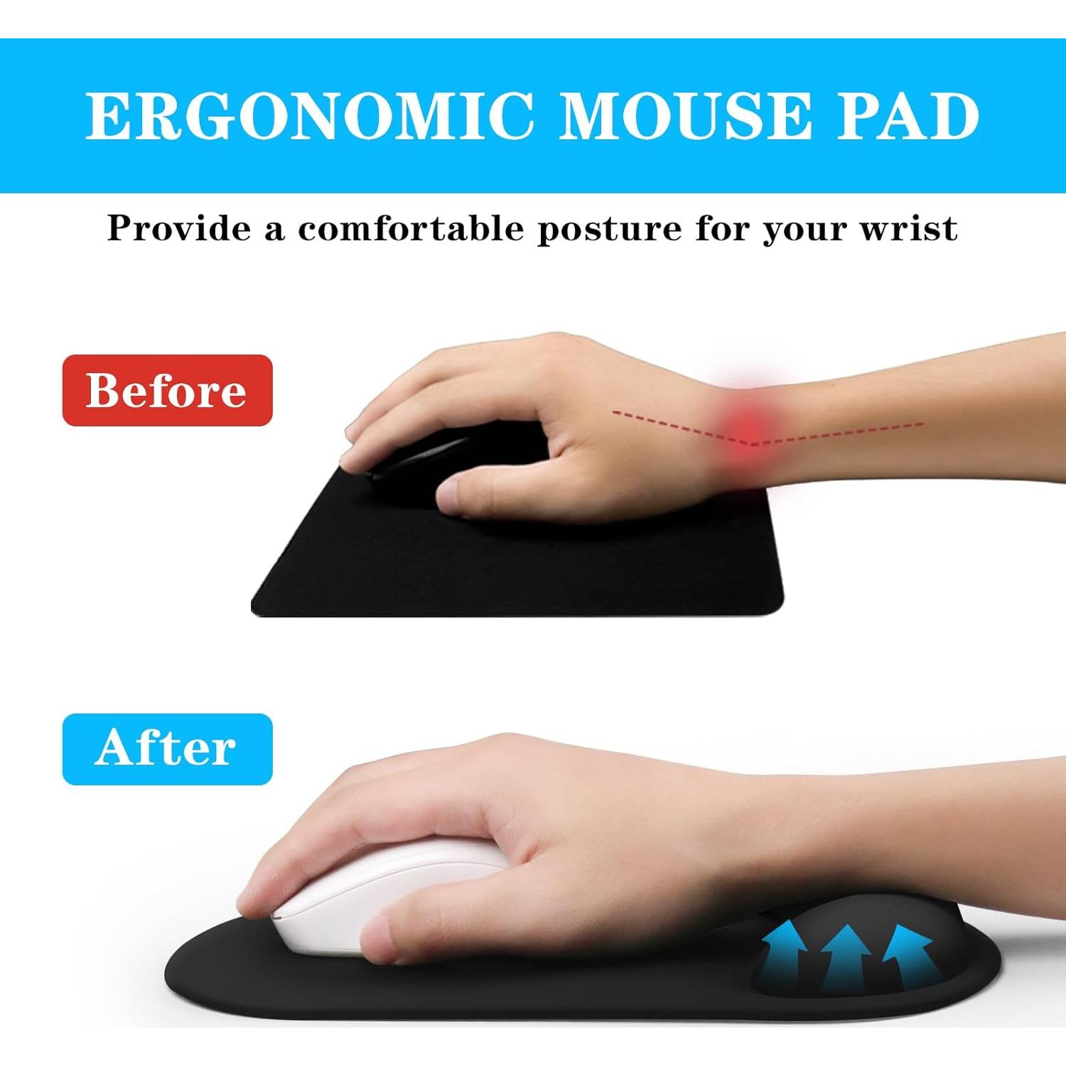 Alfombrilla de Ratón Ergonómica KEPUTAIER con Reposamuñecas