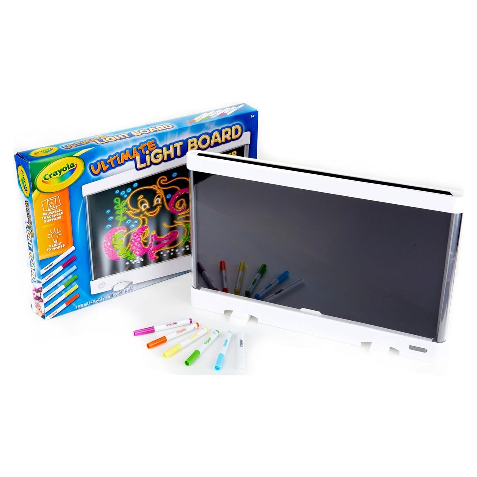 Crayola Tablero de Dibujo LED Blanco con 6 Marcadores