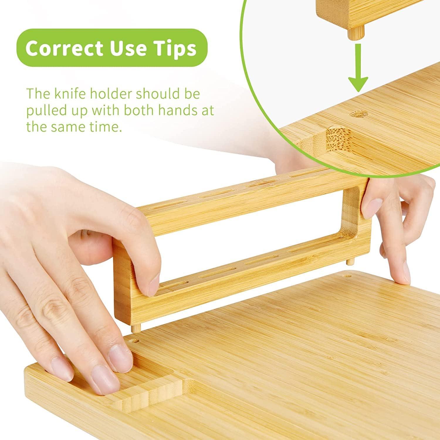 Tabla de Queso Kylinbigda de Bambú 33.8x33.8 cm con Utensilios