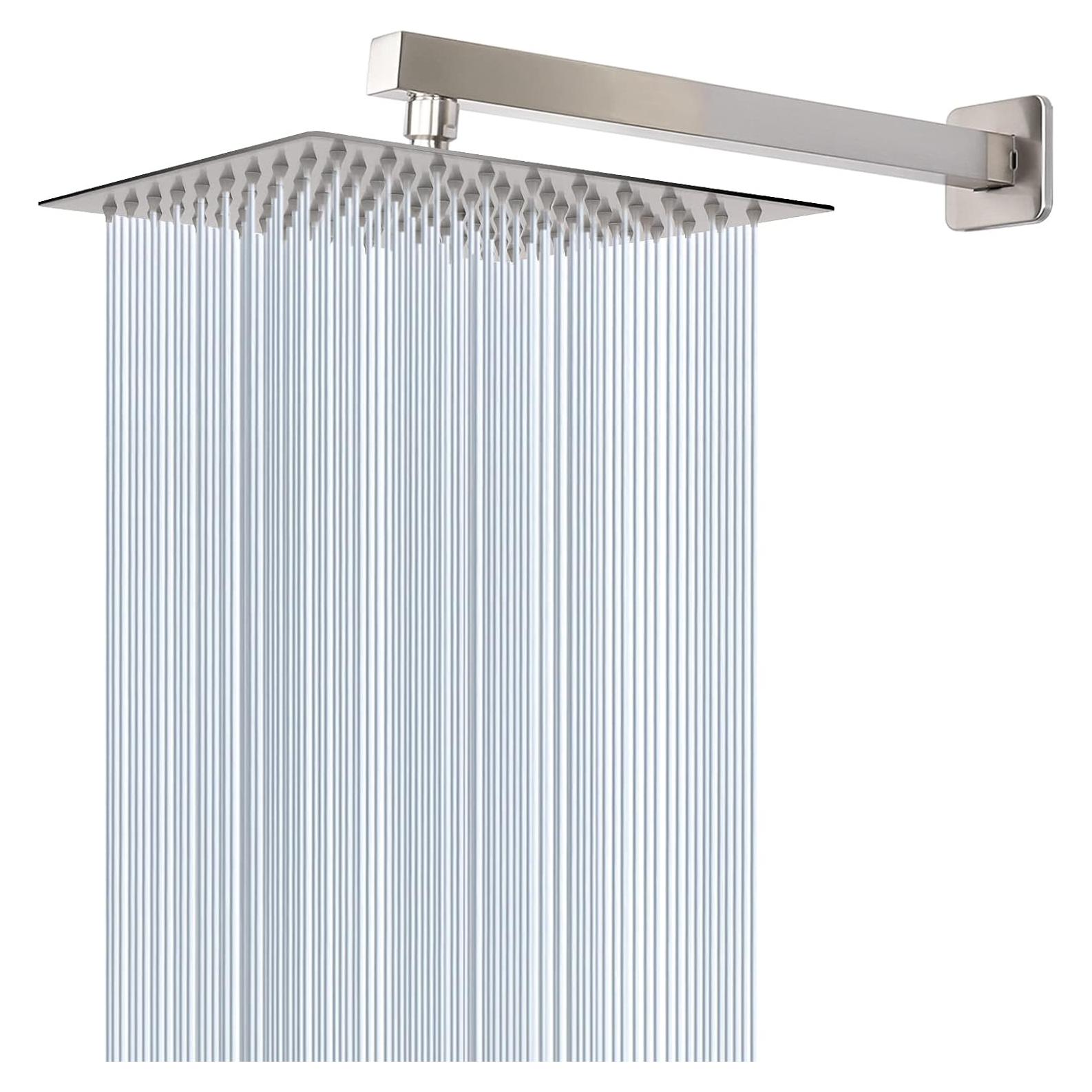 Cabezal de Ducha HarJue 25.4 cm con Brazo Cuadrado 40.64 cm