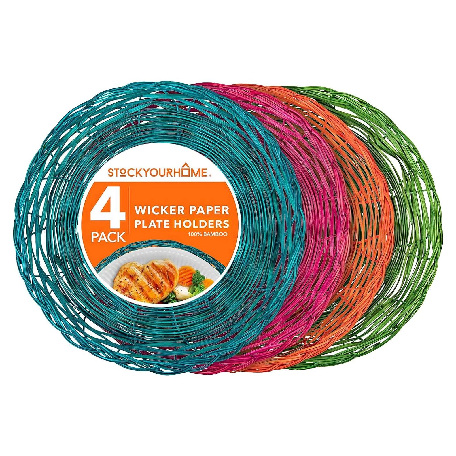 Soportes para Platos de Papel Suministra tu Hogar 10" Multicolores - 4 Unidades