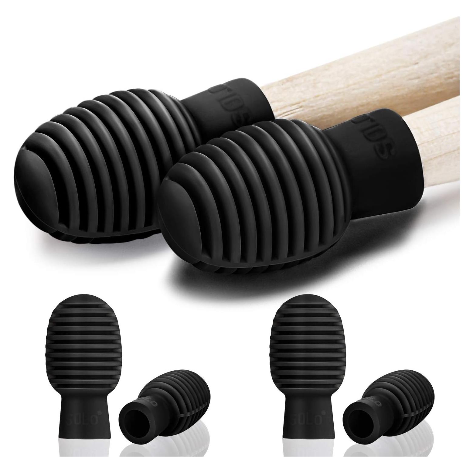 Silenciador de Batería Frienda - 4 Piezas Silicona Negra