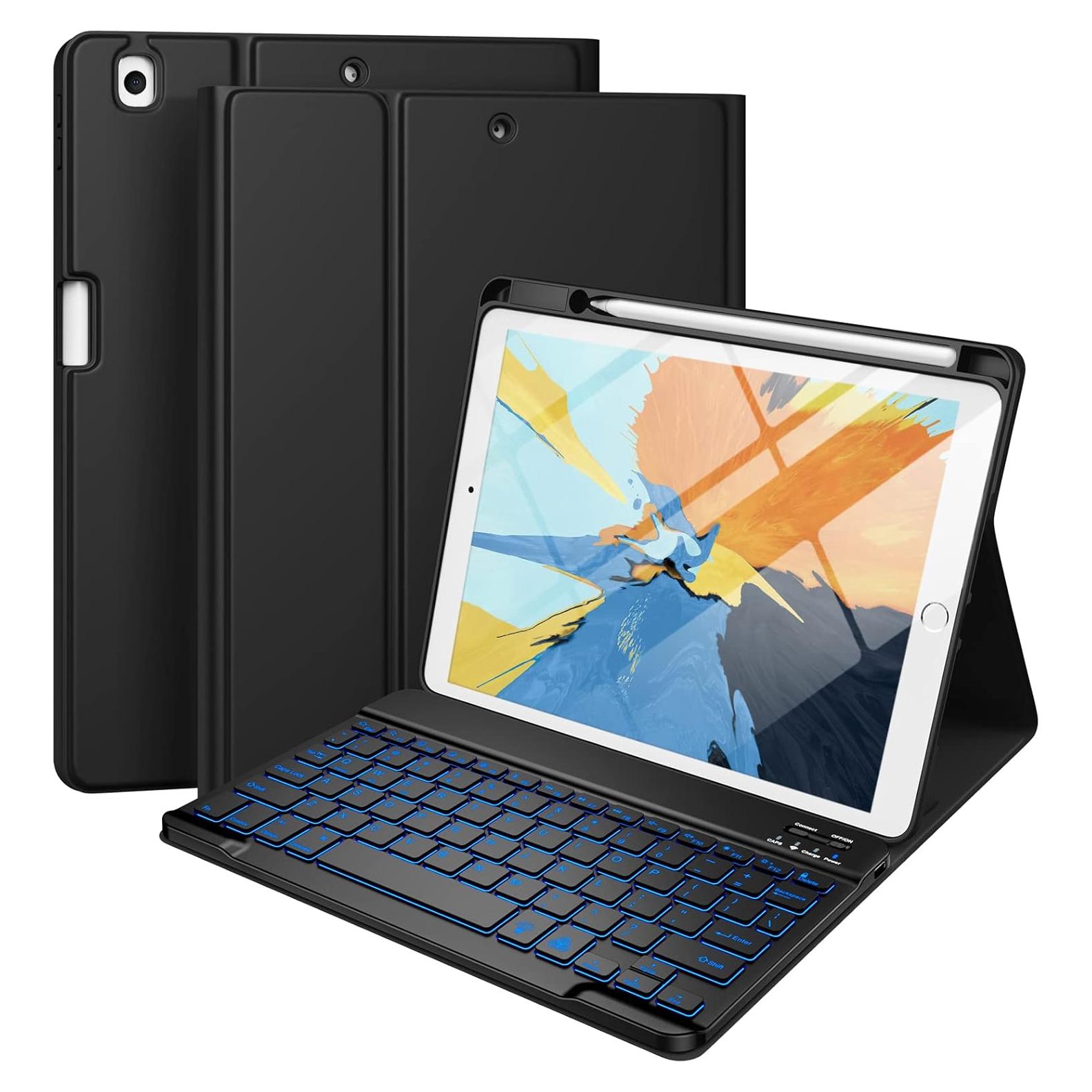 Funda de teclado Hamile para iPad 10.2" y 10.5" - Retroiluminada