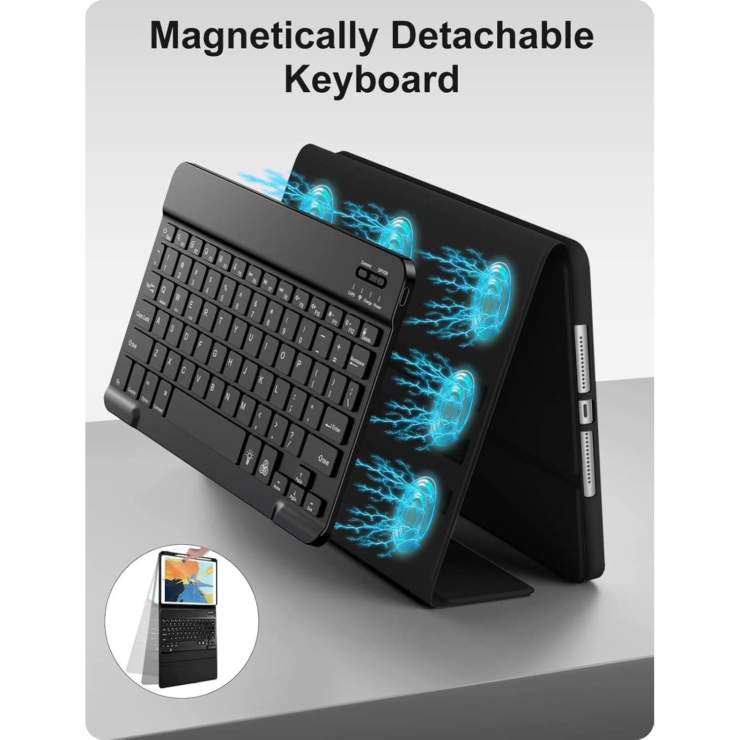 Funda de teclado Hamile para iPad 10.2" y 10.5" - Retroiluminada