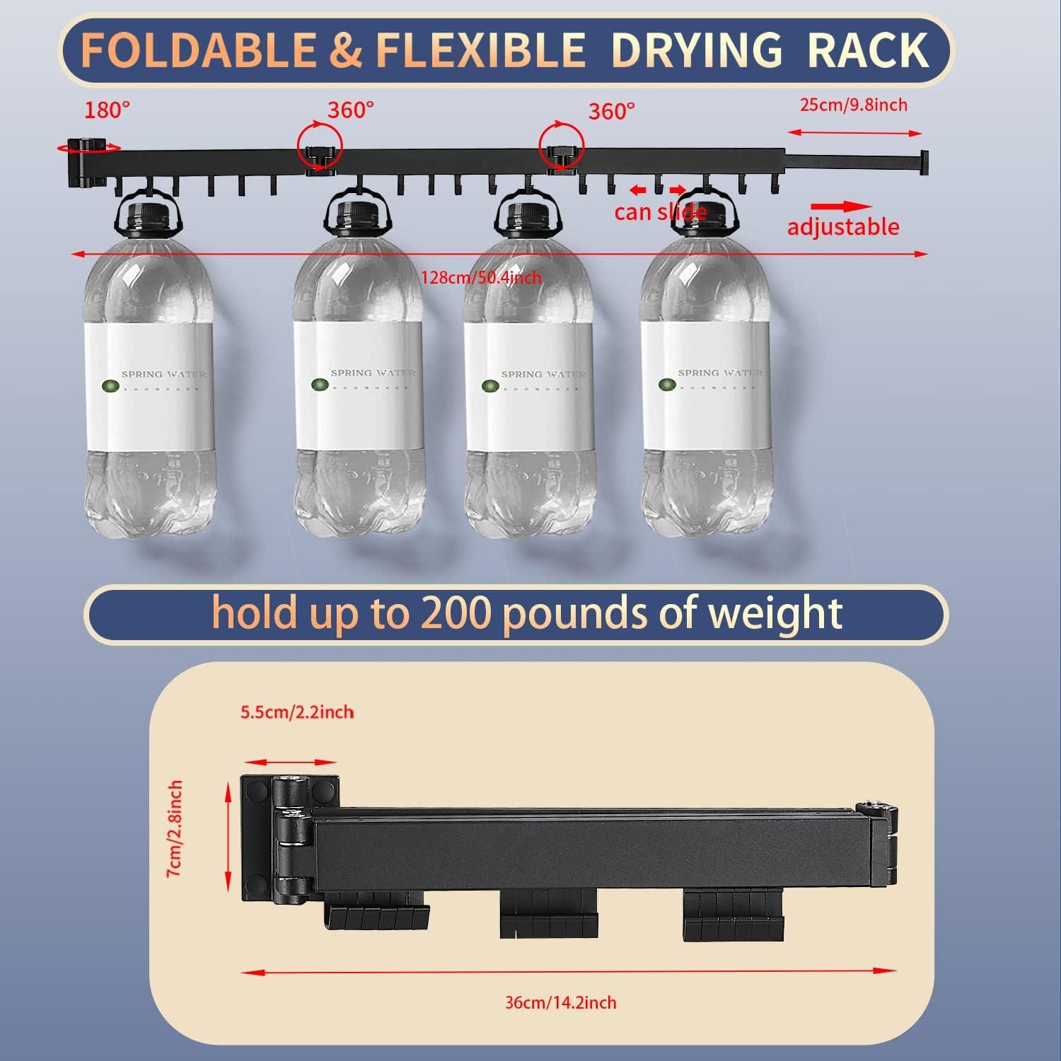 Perchero de Ropa Plegable Dr.DJ Montado en Pared 18 Ganchos