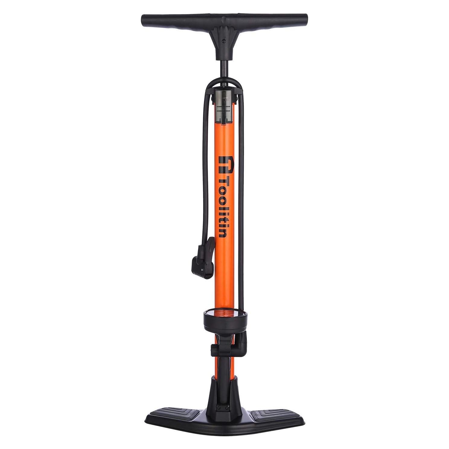 Bomba de Bicicleta TOOLITIN con Manómetro 160 PSI Aluminio