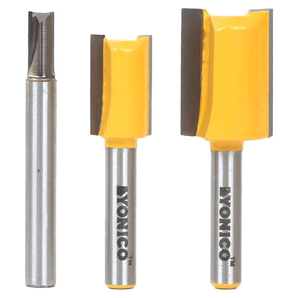 Juego de Brocas YONICO 14323q para Router 3 Brocas 1/4"