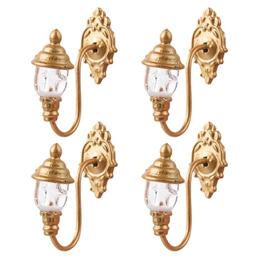 Apliques de Pared Miniatura DOITOOL 2.2x2.7cm Dorado 4Pcs