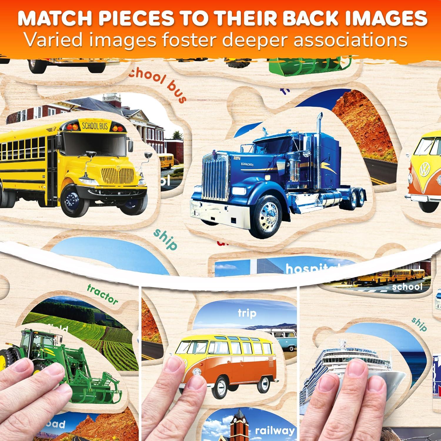 Rompecabezas de Madera QUOKKA 3 en 1 para Niños 1-5 Años