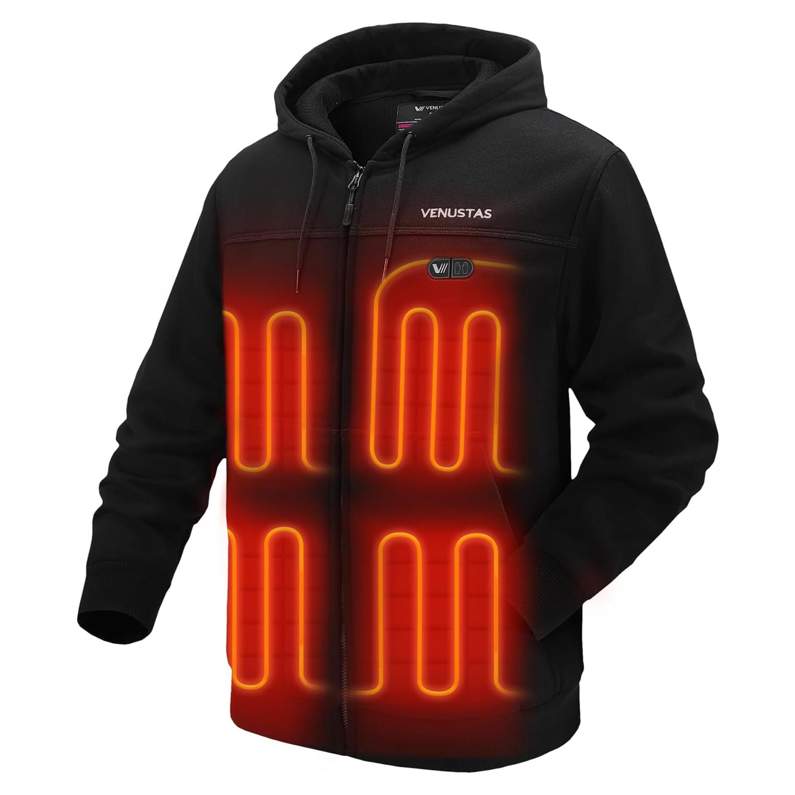 Sudadera Calentada Unisex Venustas 12V con Batería Incluida