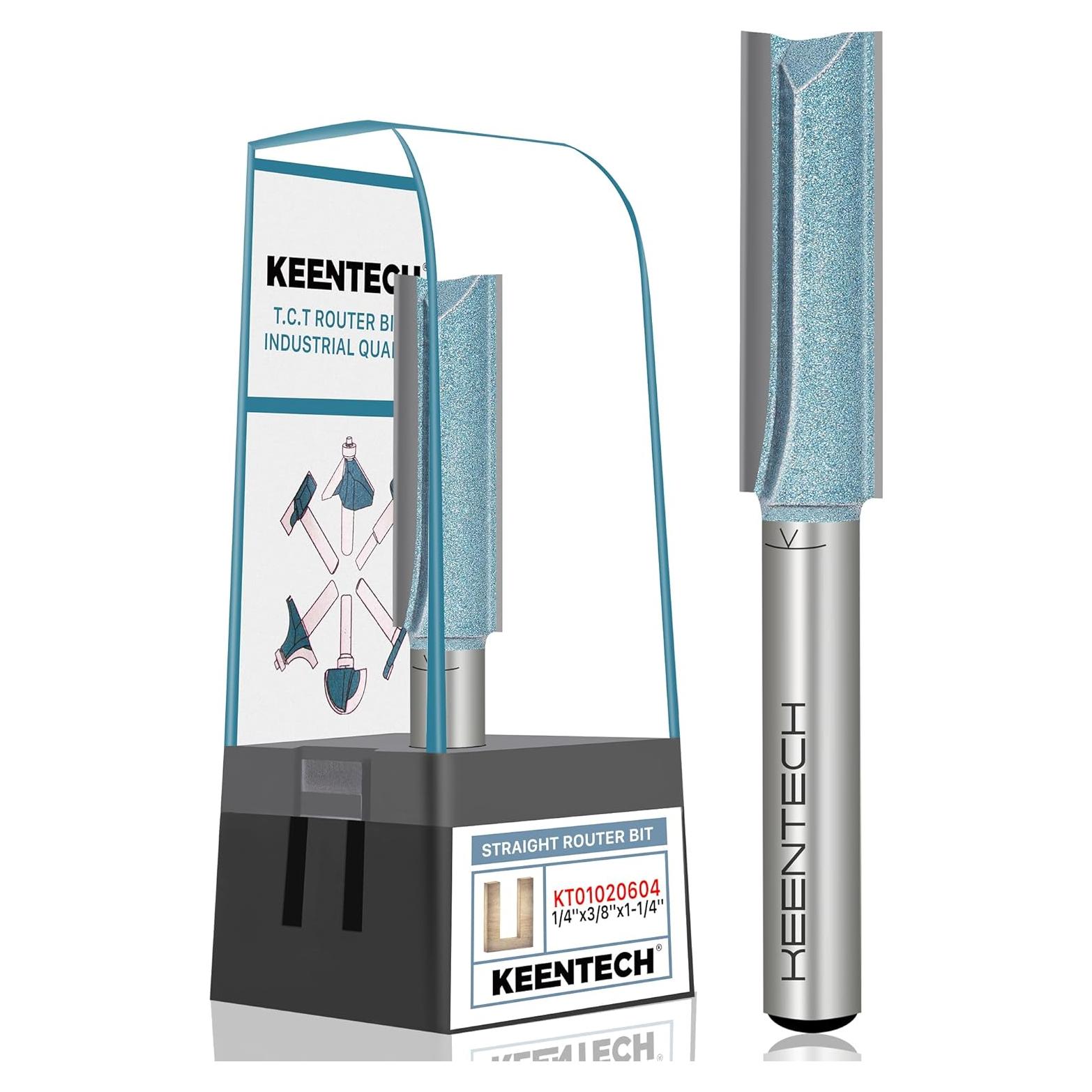 Fresa Recta Doble Filo KEENTECH 3/8" Carburo 3,18 cm