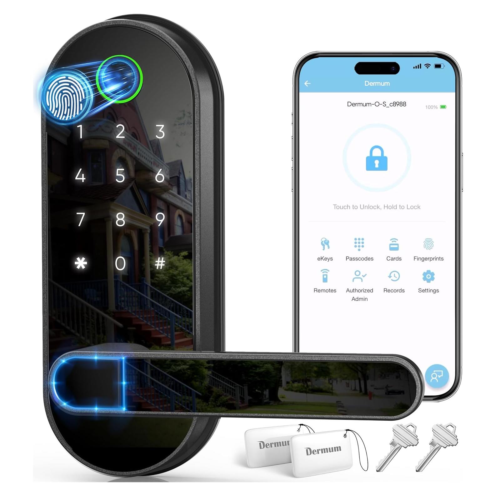 Cerradura Digital Inteligente Dermum S2 con Huella Dactilar