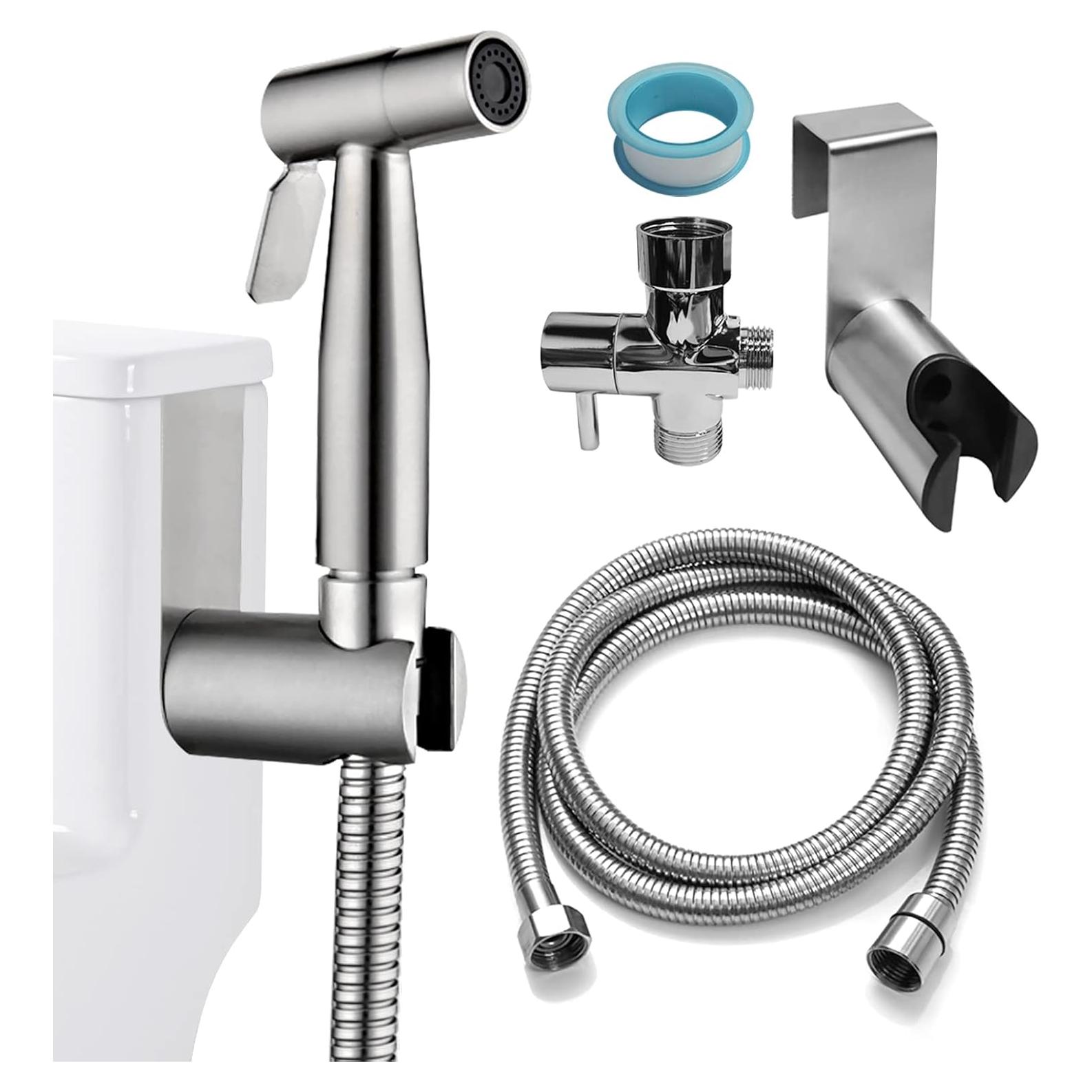 Rociador de Bidet de Mano Ikaufen Acero Inoxidable Ajustable