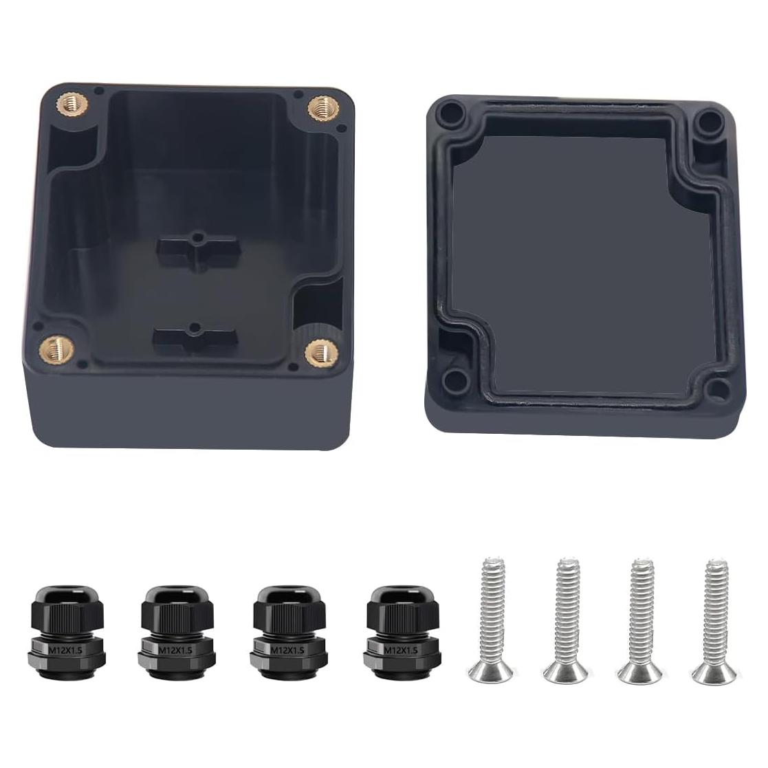 Caja de Proyecto Impermeable IP67 Otdorpatio Negra 63x58x35mm