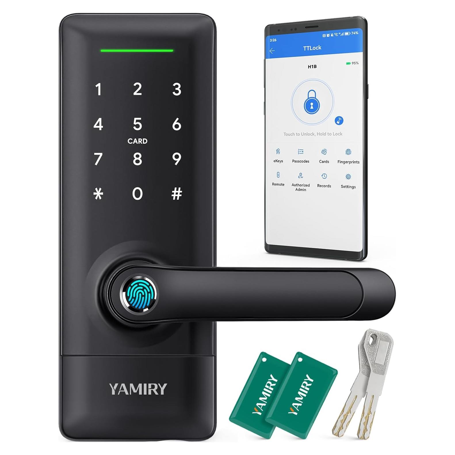 Cerradura Inteligente Biométrica YAMIRY H1B, Control por App, 6 Accesos