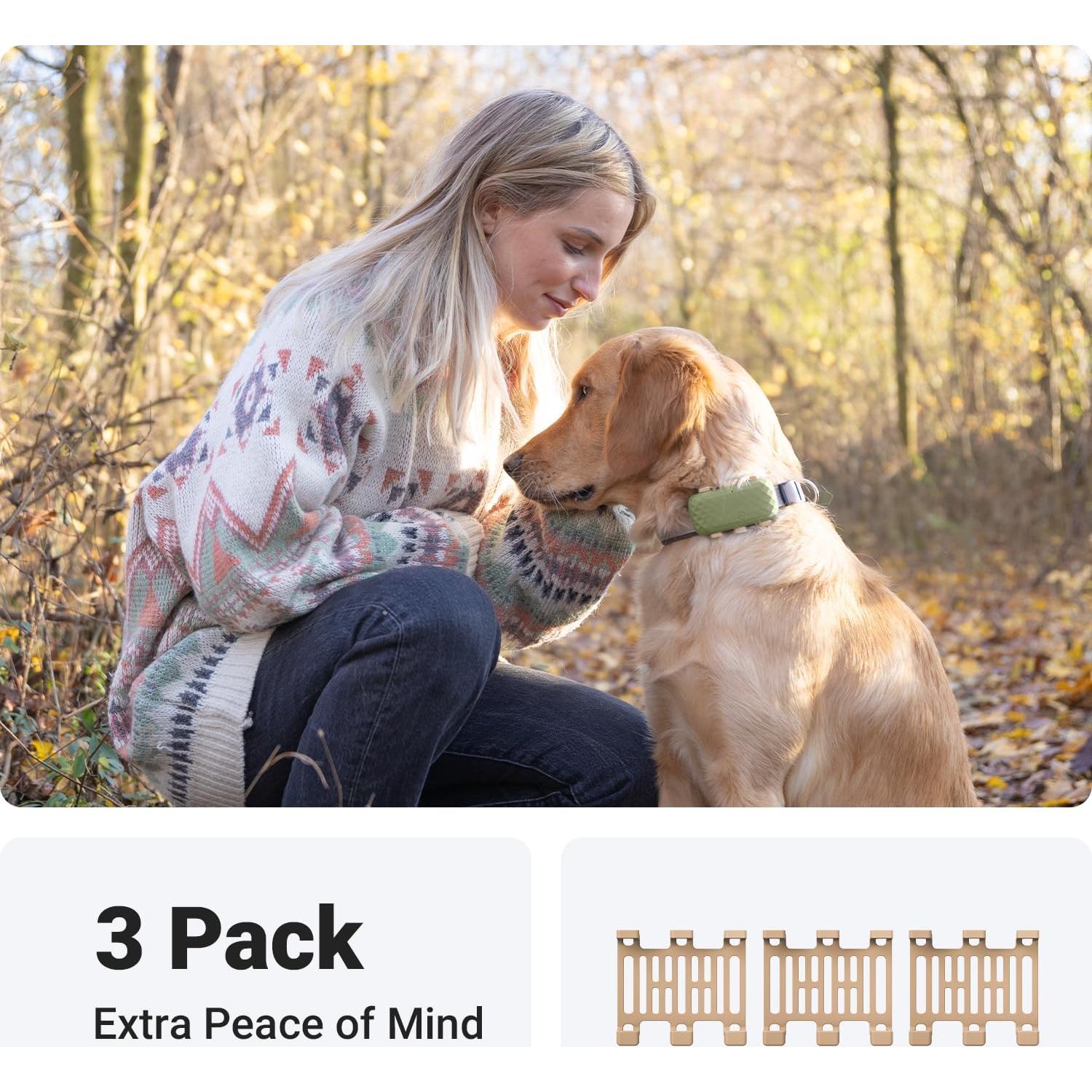 Clips de Sujeción de Goma Tractive para GPS Dog XL - Paquete de 3