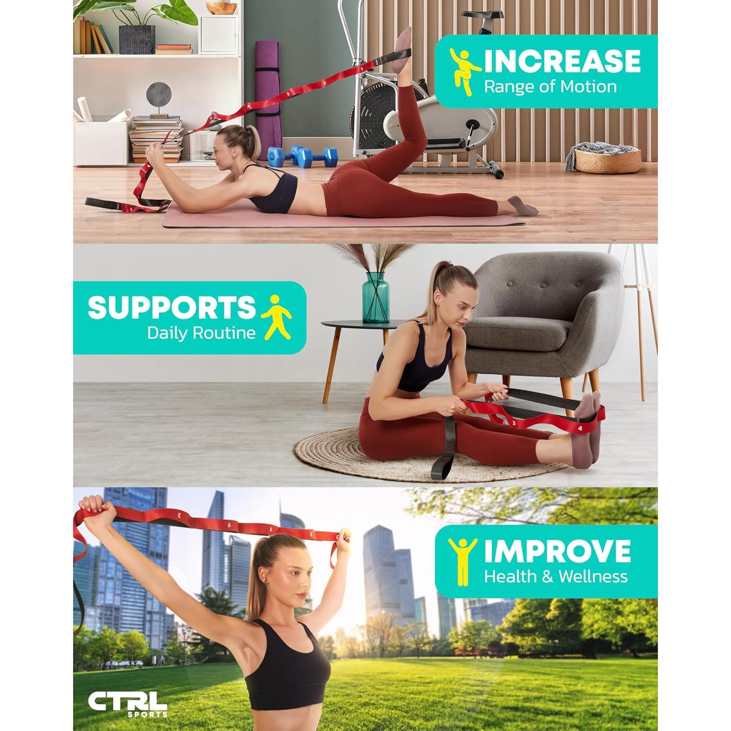 Correa de Estiramiento CTRL Sports 10 Asas 198 cm Nylon