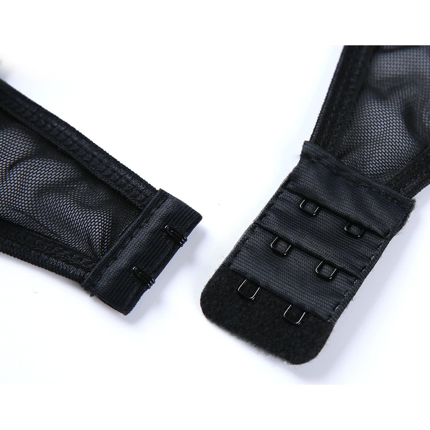 Lencería Sexy AIBINGGE Teddy Encaje Talla Grande Negro