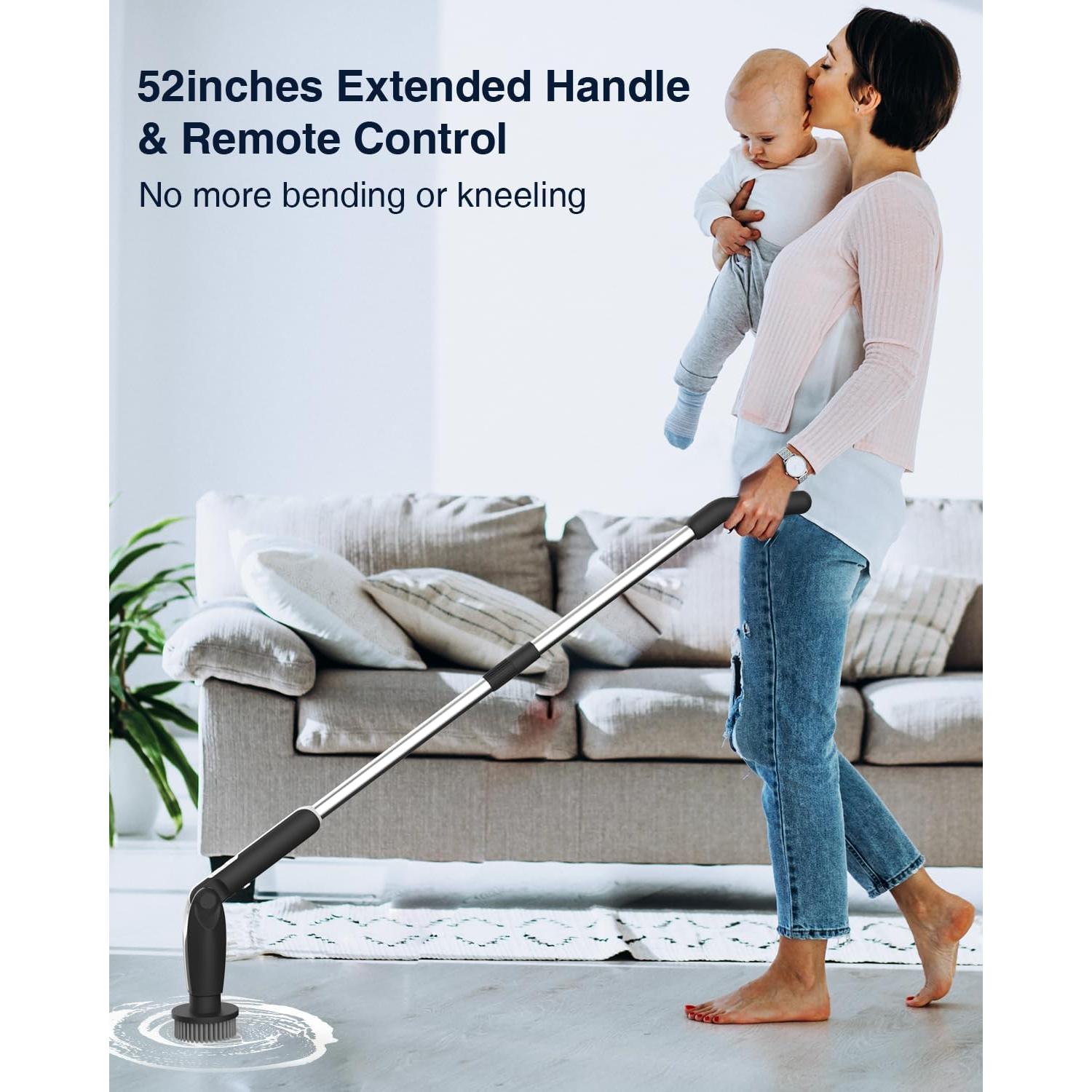 Cepillo Eléctrico Giratorio Leebein YMG-820 con Control Remoto