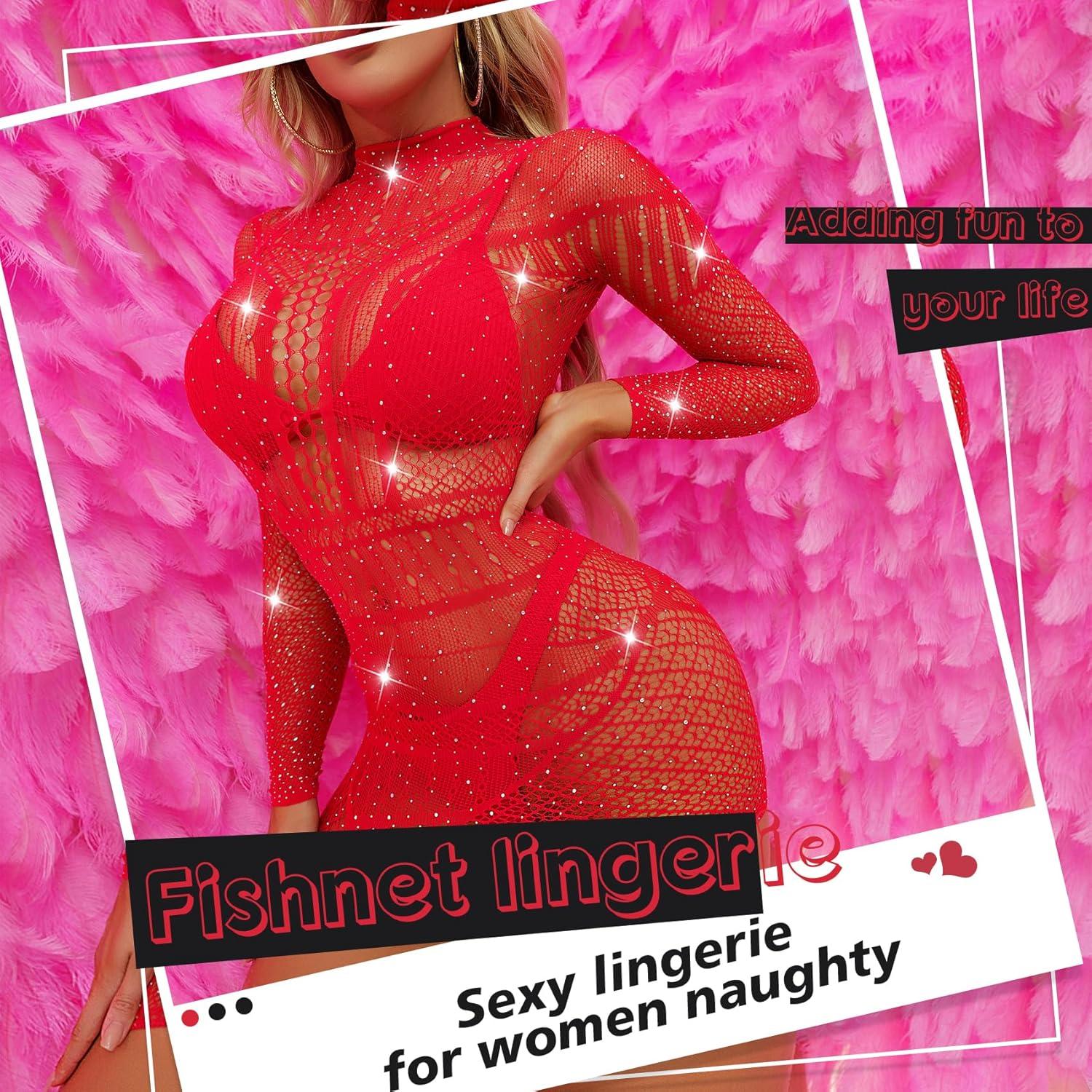 Conjunto de Lencería Sexy para Mujeres - Body Teddy Rojo