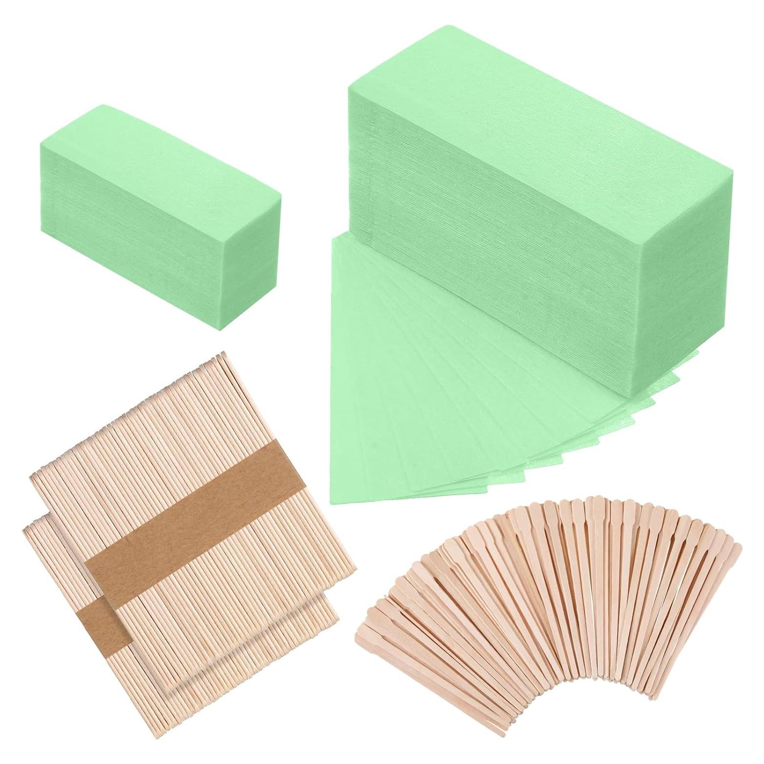 Kit de Depilación con Tiras de Cera Yaomiao 250 Piezas Verde