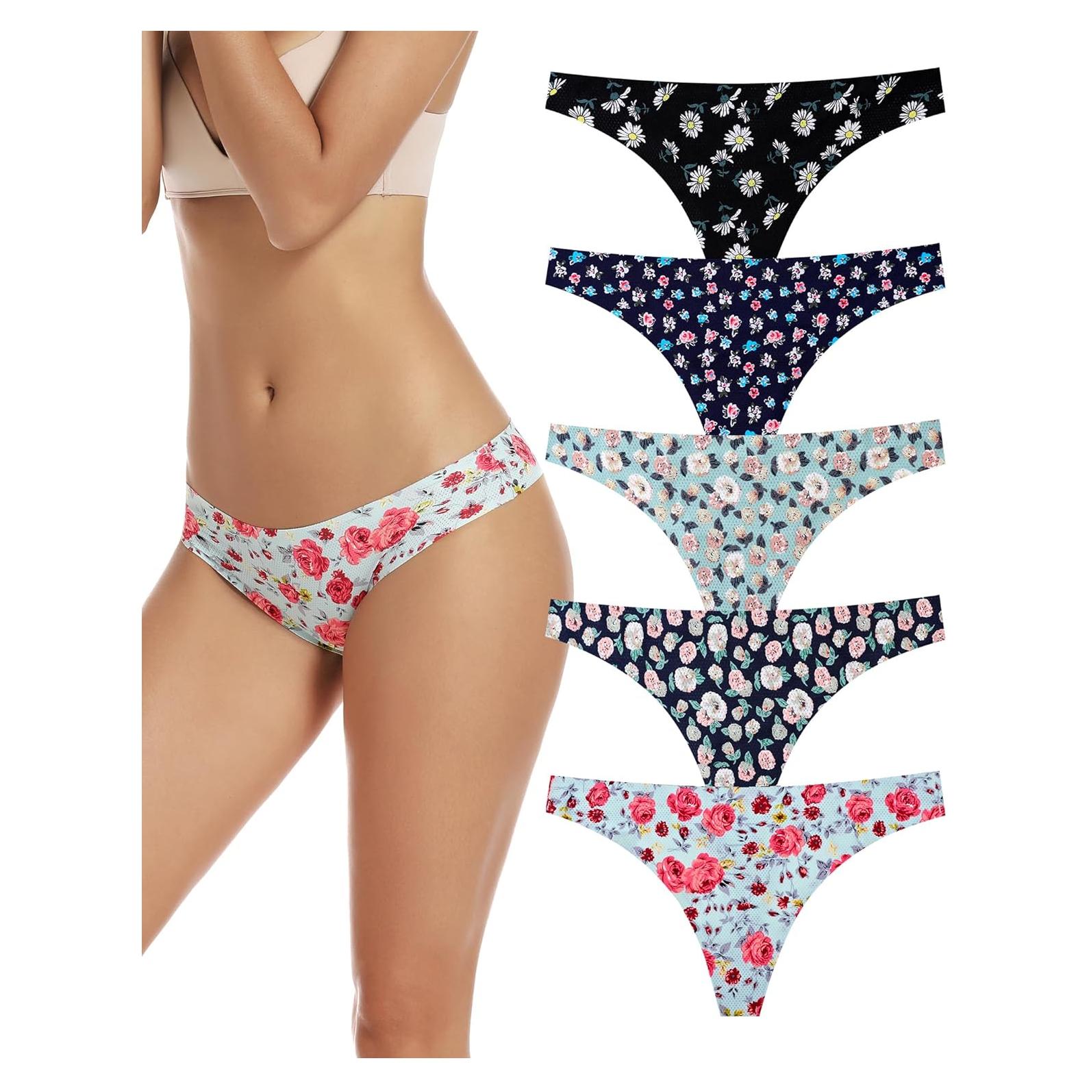 Ropa Interior Sin Costuras Voenxe para Mujeres - Tanga Transpirable