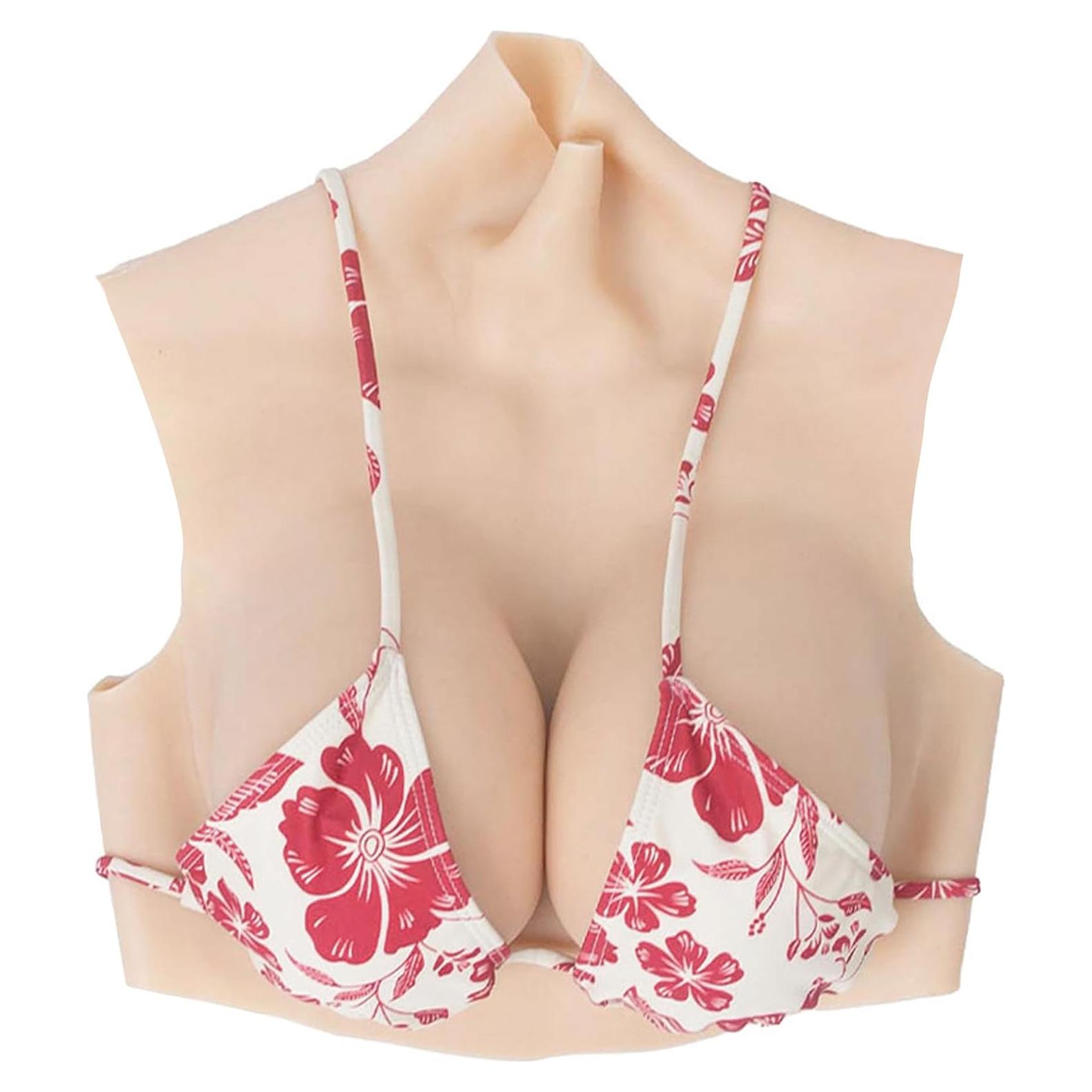 Placa de Silicona Pecho C-Copa Drag Queen Crema