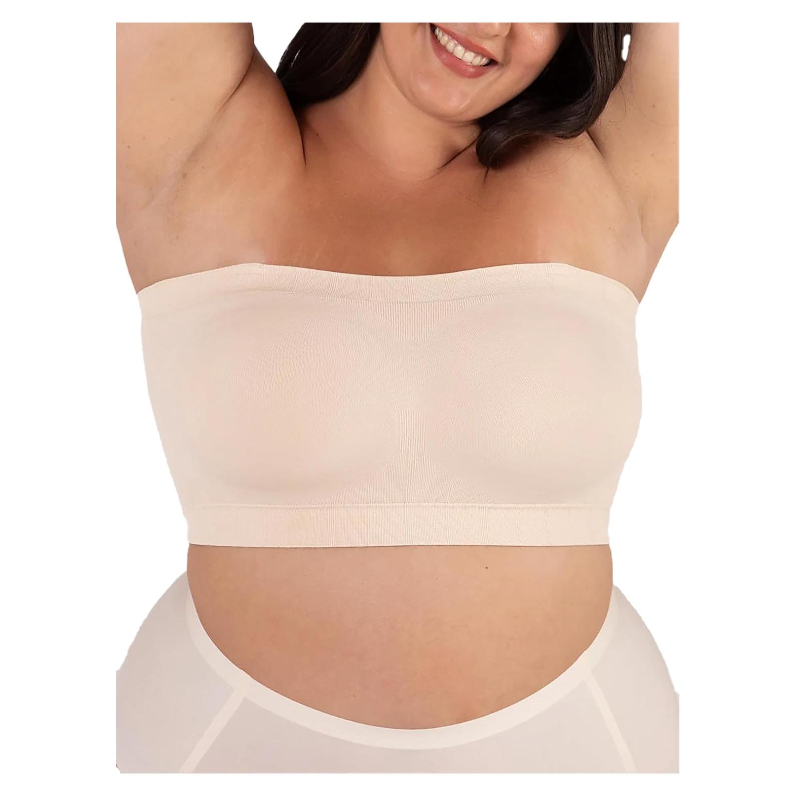 Sostén Shapermint Sin Tirantes Truekind Talla Grande Beige