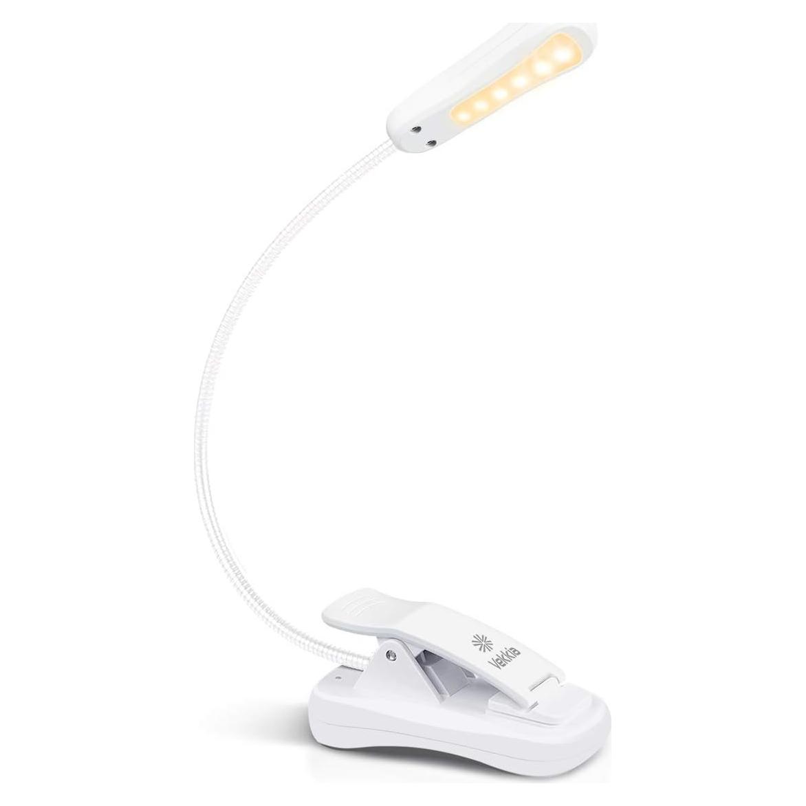 Luz LED Recargable Vekkia para Lectura 3000K Clip Blanco