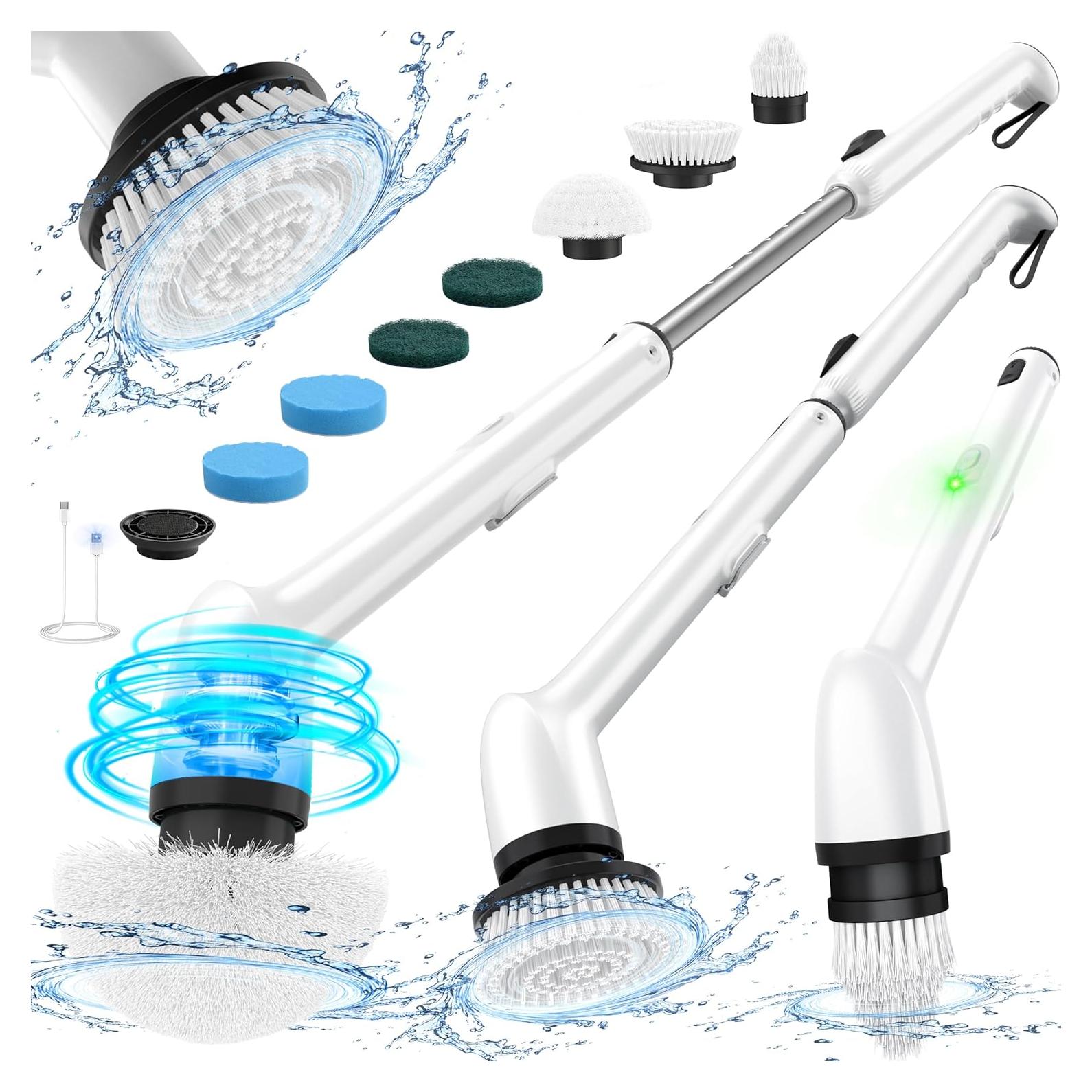 Cepillo Eléctrico Giratorio LyriFine IPX7 Mango Largo 2 Velocidades