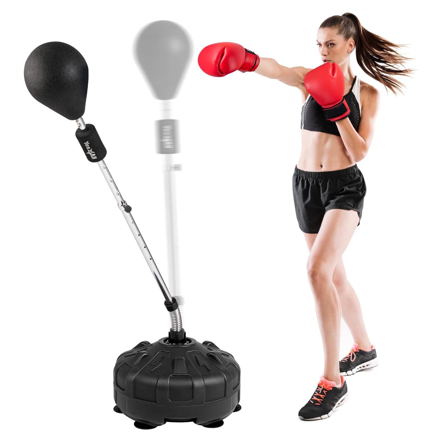 Saco de Boxeo Yes4All con Soporte Ajustable y Bola Reflexiva