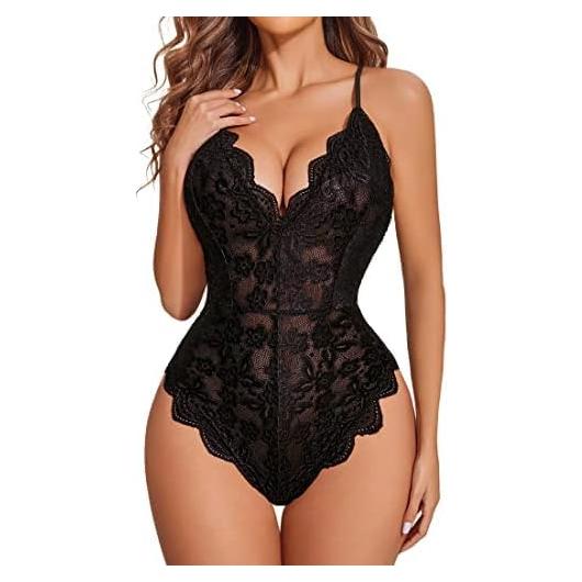 Body Lencería Avidlove Negro Encaje Sexy Ajustable