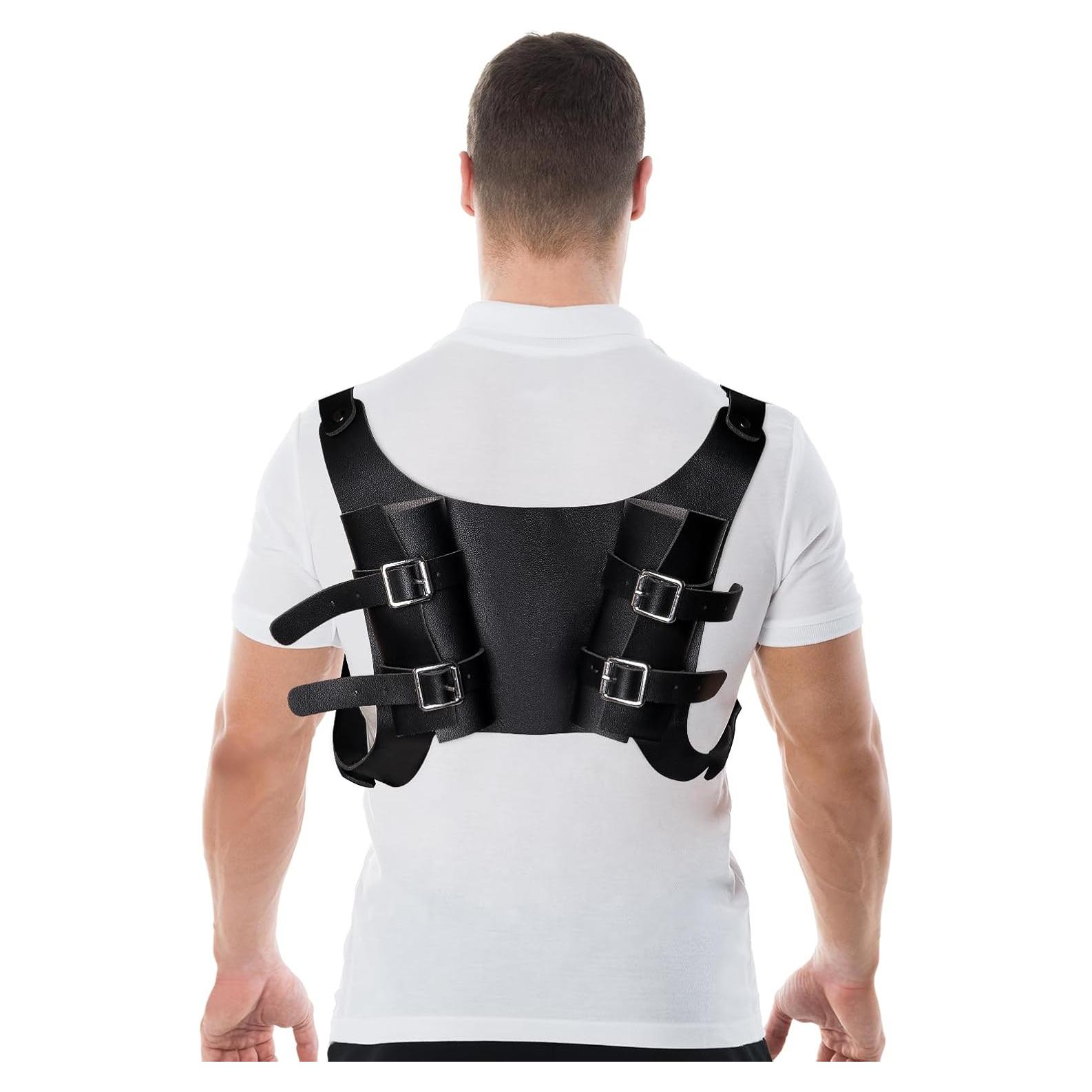 Funda de Espada Doble Medieval Pistha - Cuero Sintético Ajustable