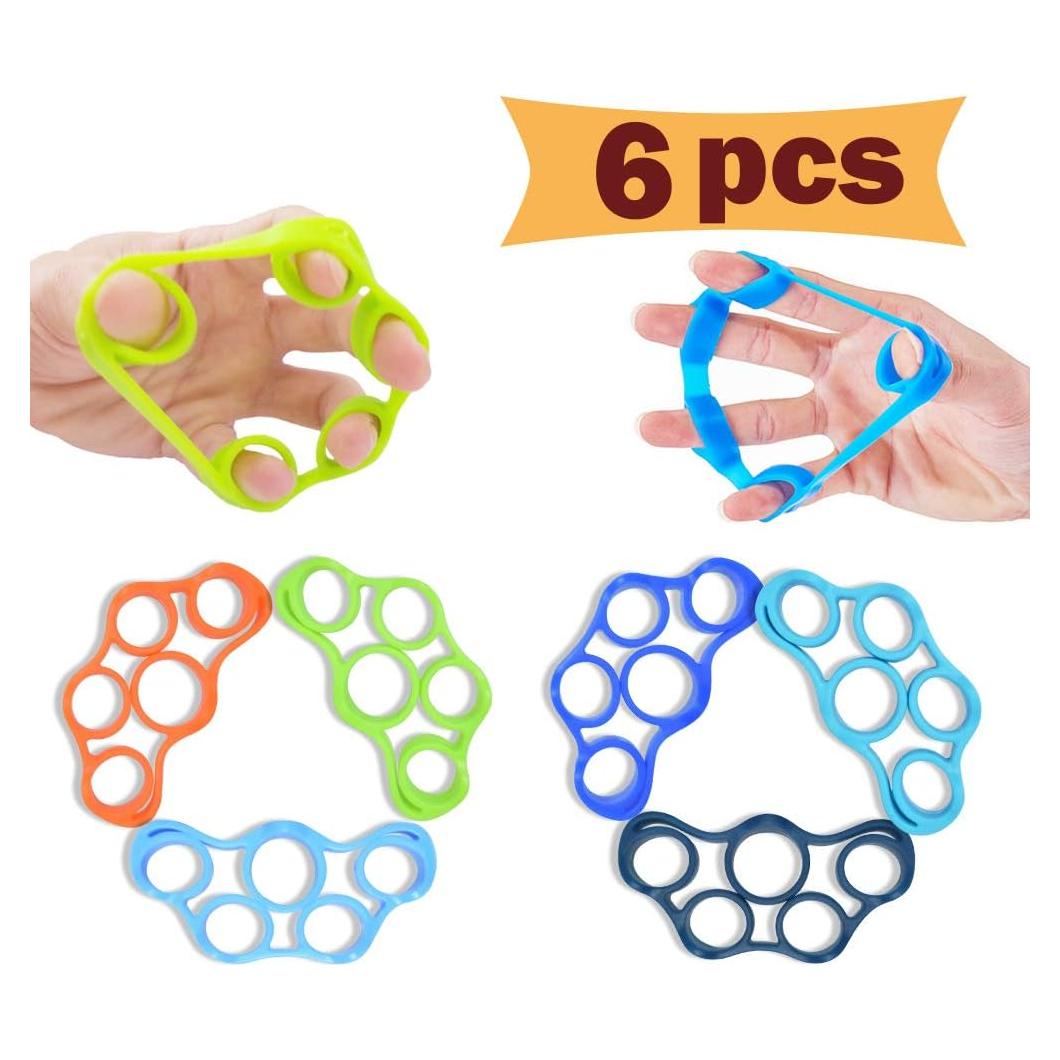 Ejercitador de Dedos Pnrskter 6 PCS para Fuerza de Agarre