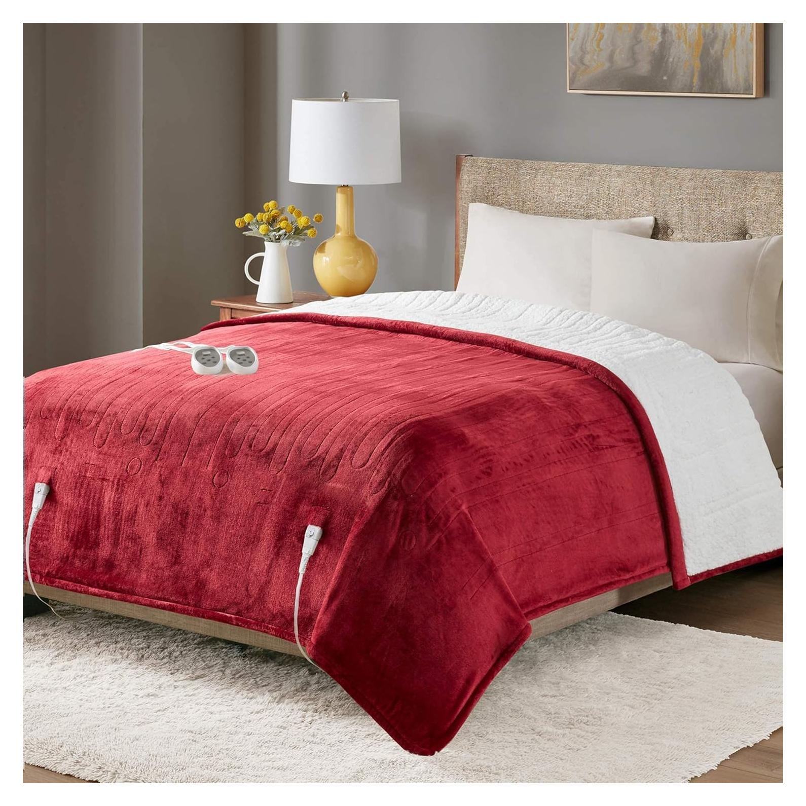 Manta Eléctrica Doble Control Degrees of Comfort Queen Rojo